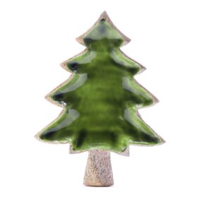 Lost in the Forrest - Enamel Tree Wooden Bowl - 25x19cm