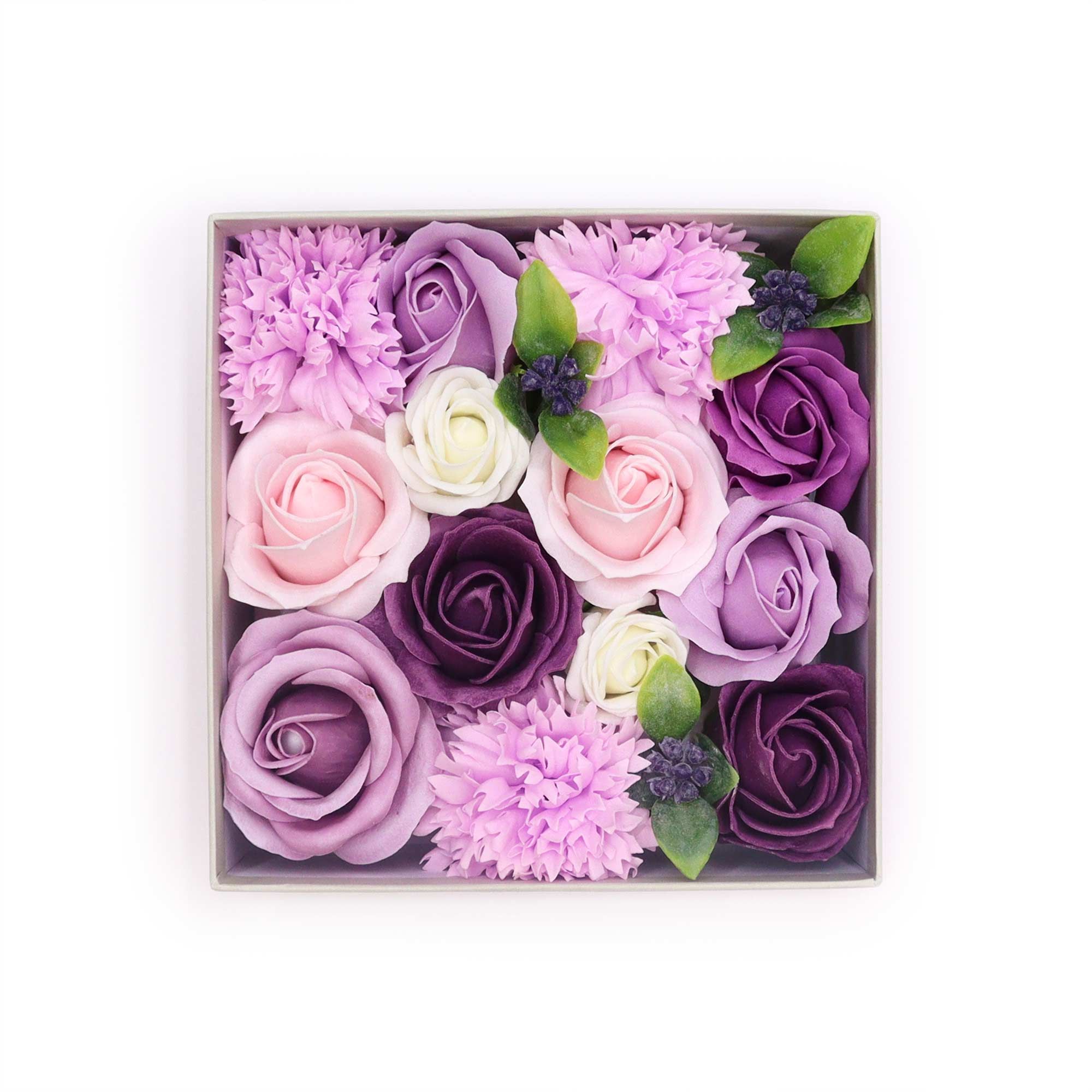 bG9jYWw6Ly9tZWRpYS8xSy80RC82MFIzMEMxRzZXUjM0RDFLL2NiYmNmMzE1LmpwZWc.jpg Square Box - Lavender Rose & Carnation