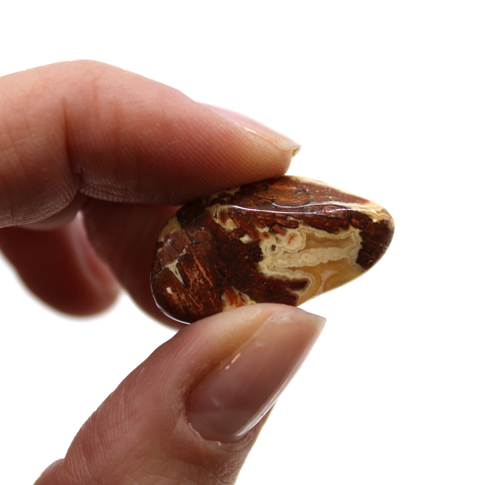 bG9jYWw6Ly9tZWRpYS8xSy82Qy82MFIzMEMxRzZSVjM2QzFLLzBiODU2ODEwLmpwZWc.jpg Small African Tumble Stones - Light Jasper - Brecciated - Image 2