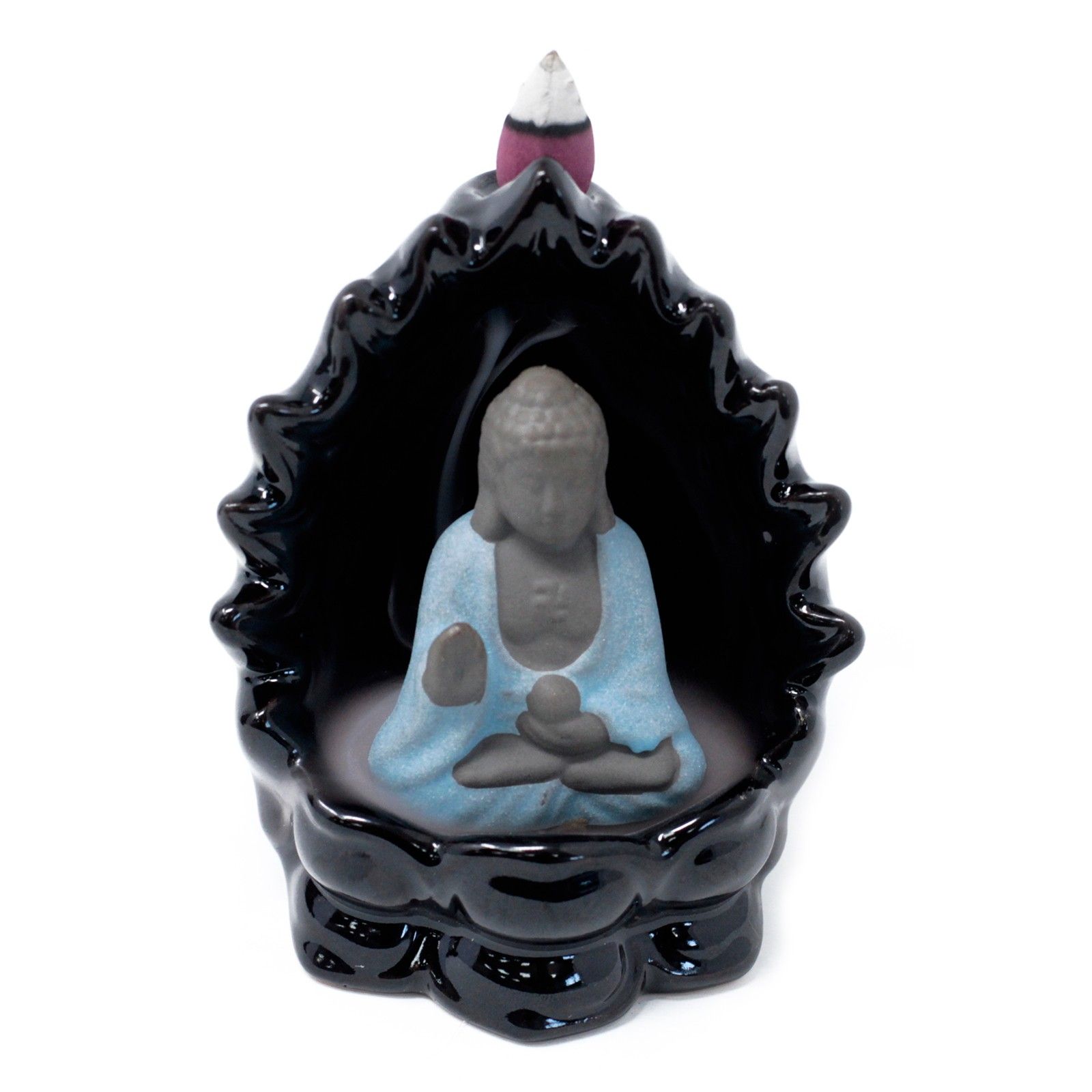 bG9jYWw6Ly9tZWRpYS8xSy9HQy82MFIzMEMxRzZNUzNHQzFLL2UxNTdlNTQwLmpwZWc.jpg Back Flow Incense Burner - Buddha & Lights