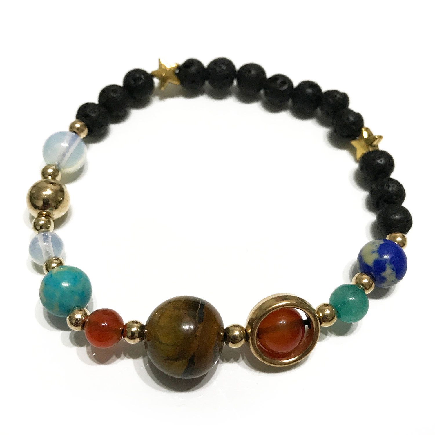 bG9jYWw6Ly9tZWRpYS8xSy9KQy82MFIzMEMxRzZNVDNKQzFLL2E2M2M3OWE5LmpwZWc.jpg Lava Stone Bracelet - Gold Solar System