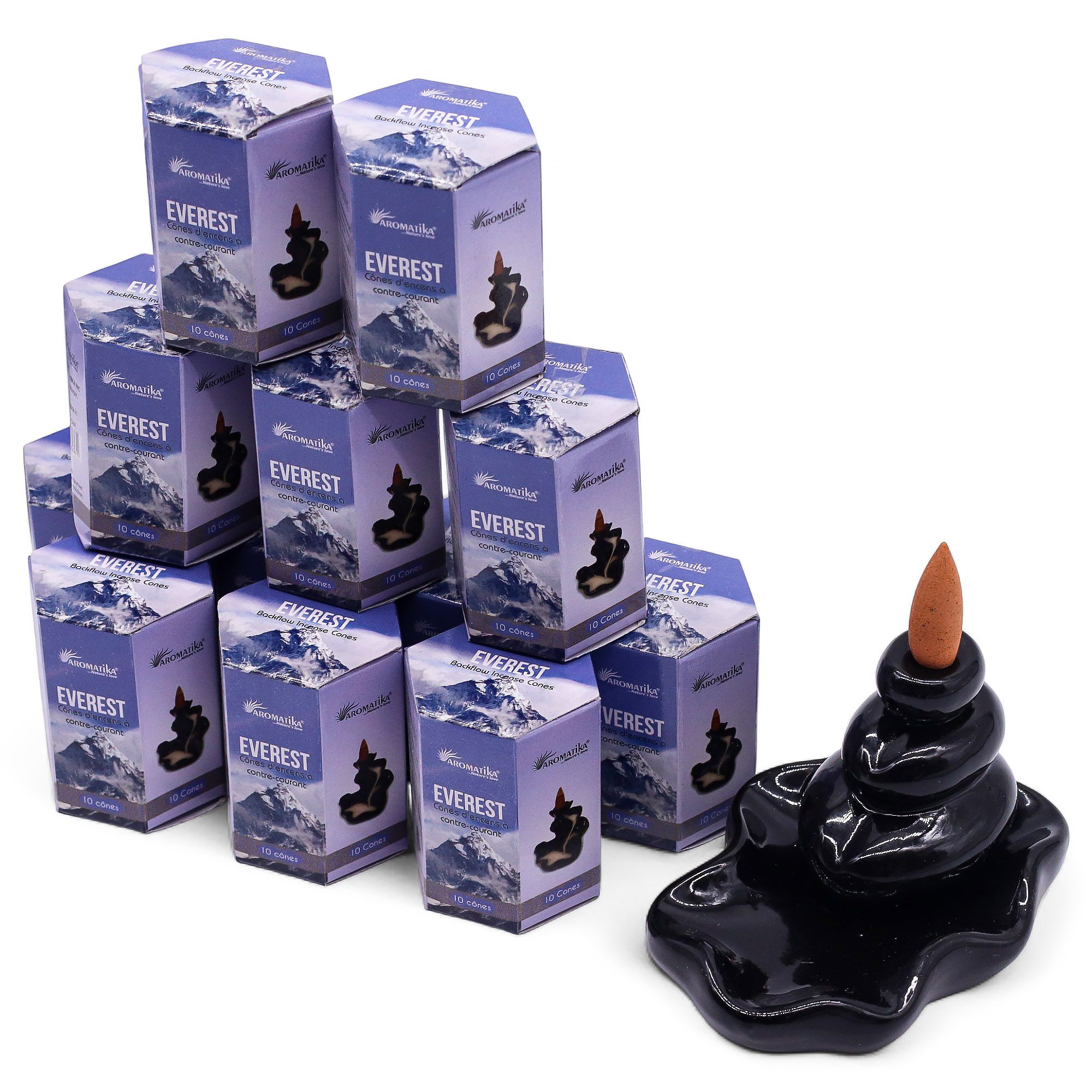 bG9jYWw6Ly9tZWRpYS8xTS8wQy82MFIzMEMxSjY0UzMwQzFNLzk5MTJlOWVhLmpwZw.jpg Pack of 10 Masala Backflow Incense - Everest - Image 2