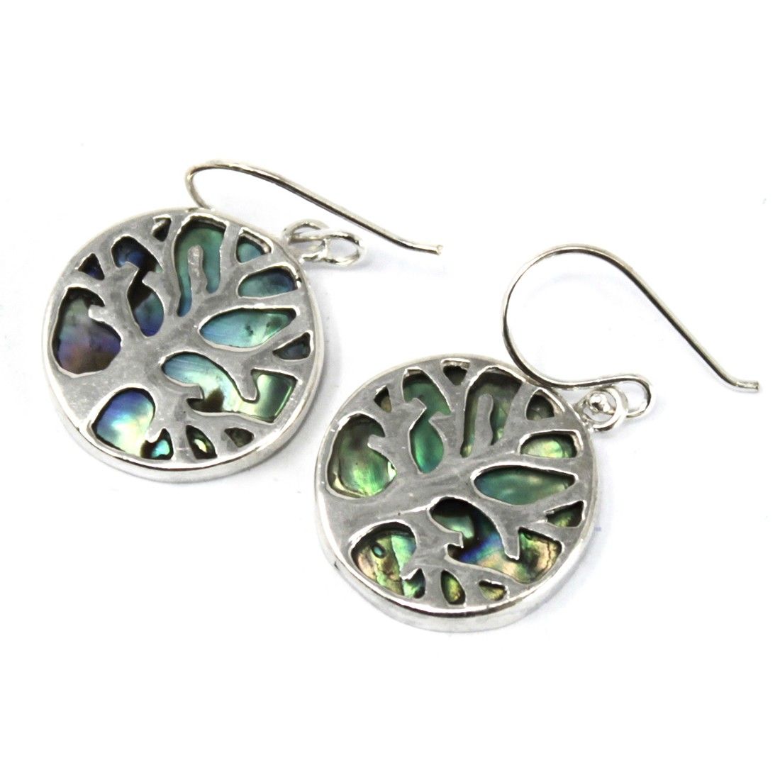 bG9jYWw6Ly9tZWRpYS8xTS9FRC82MFIzMEMxRzZNUzNFRDFNLzkyNjYyYTMxLmpwZWc.jpg Tree of Life Silver Earrings 15mm - Abalone