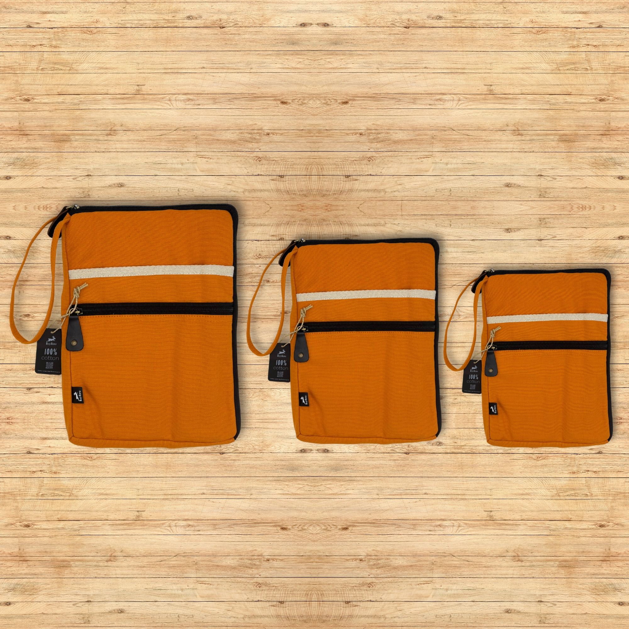 bG9jYWw6Ly9tZWRpYS8xTS9HRC82MFIzMEMxRzZXVDNHRDFNLzM2NGZhMWY1LmpwZWc-2.jpg Canvas Travel Laptop Pouch - Orange - Image 3