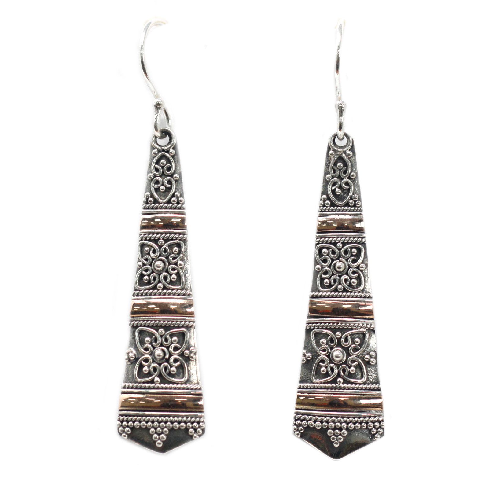 bG9jYWw6Ly9tZWRpYS8xTi9KQy82MFIzMEMxRzZNVEtKQzFOLzgwNTFkZjU5LmpwZWc.jpg Silver & Gold Earring - Tribal Drops - Image 6