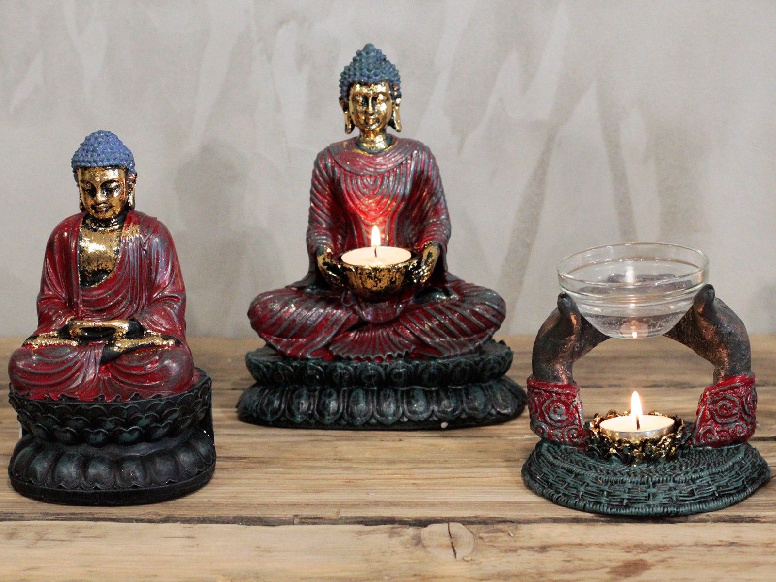 bG9jYWw6Ly9tZWRpYS8xUC8wRC82MFIzMEMxRzZNUzMwRDFQLzU5YTg1ZDU0LmpwZWc.jpg Antique Buddha - Devotee Candle Holder - Image 4