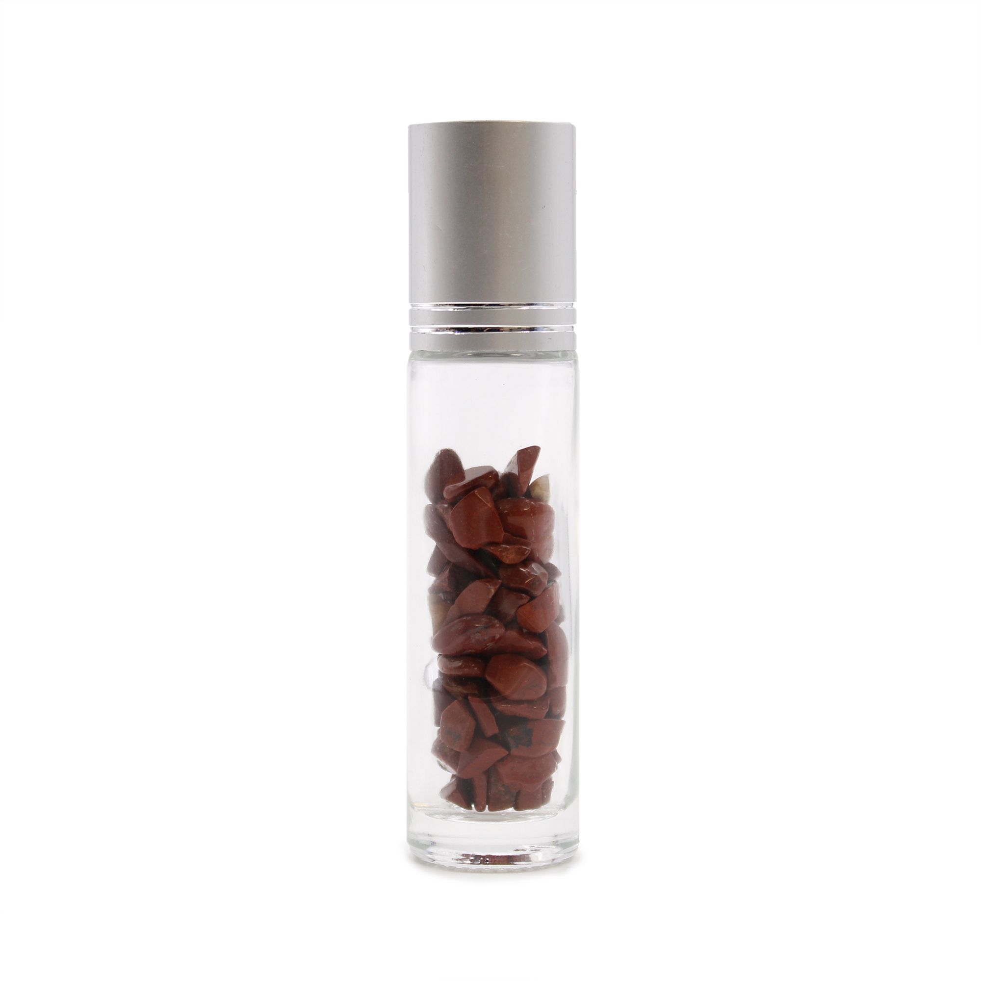 bG9jYWw6Ly9tZWRpYS8xUC9DRS82MFIzMEMxRzZSVktDRTFQL2FjYzk0ZTk4LmpwZWc.jpg Gemstone Essential Oil Roller Bottle - Red Jasper - Silver Cap - Image 2