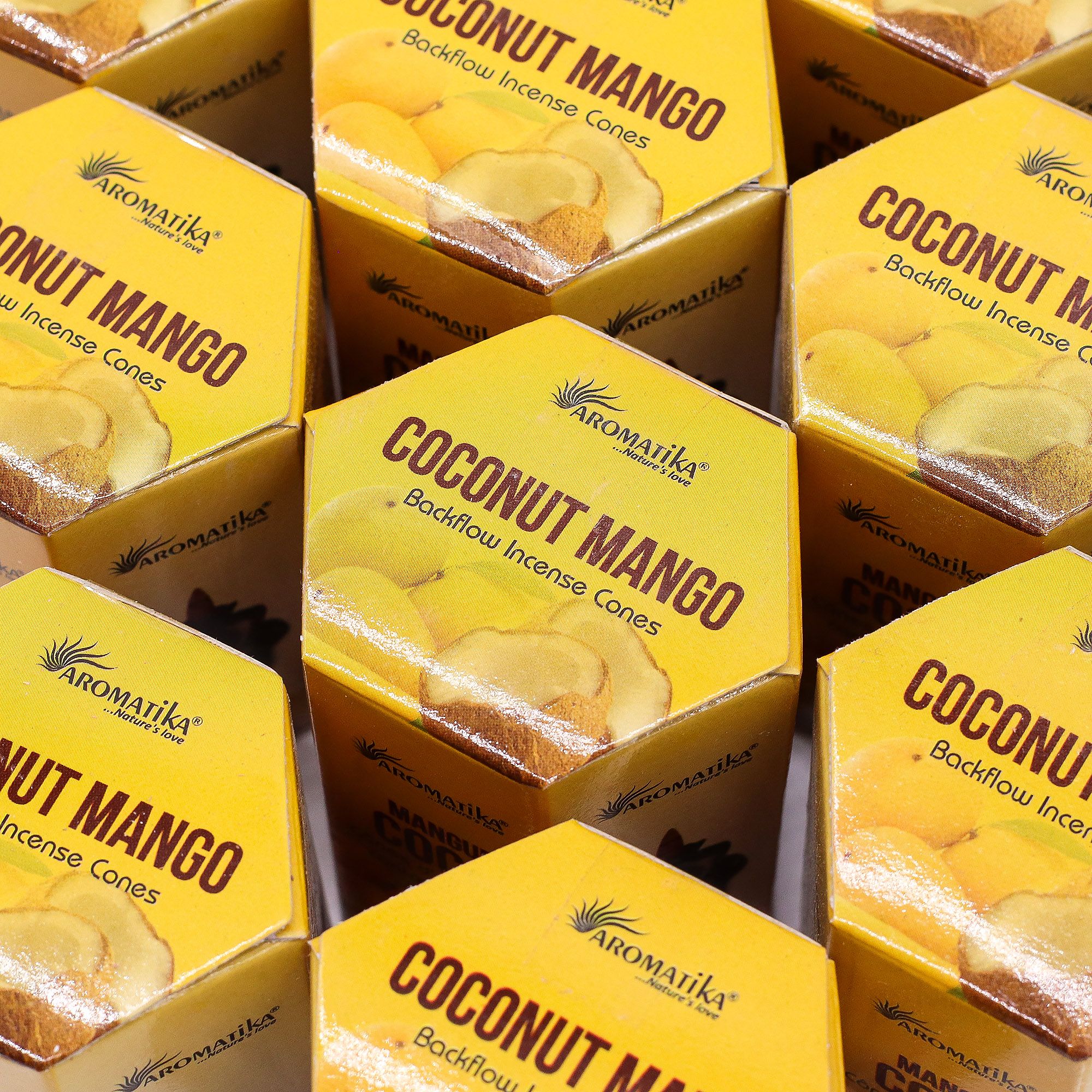 bG9jYWw6Ly9tZWRpYS8xUC9KRS82MFIzMEMxSjY0UktKRTFQLzdiMTk5NDNjLmpwZw.jpg Pack of 10 Masala Backflow Incense - Coconut & Mango - Image 6