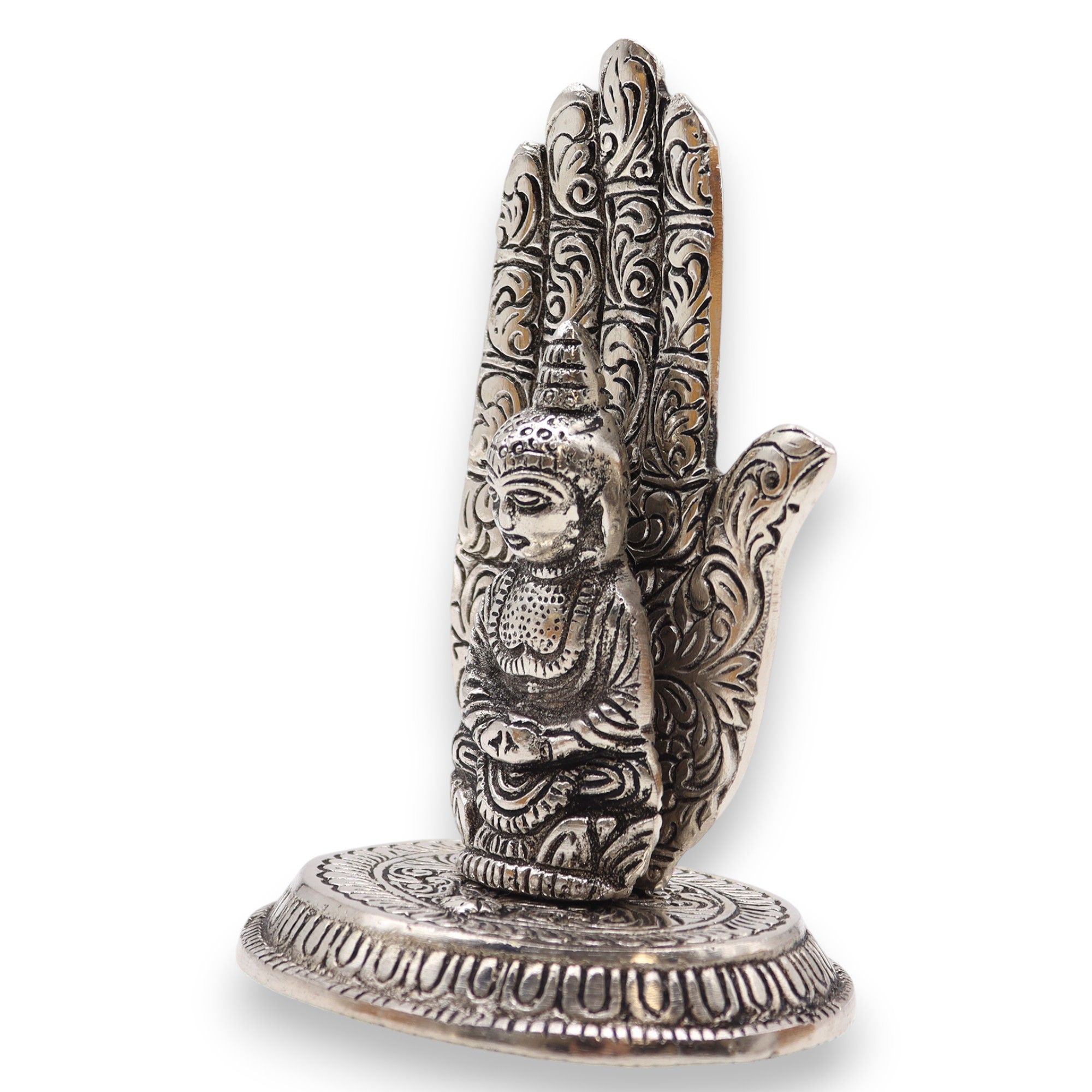 bG9jYWw6Ly9tZWRpYS8xUS82Qy82MFIzMEMxRzZXUzM2QzFRLzM0NmI0NTQ2LmpwZWc.jpg Hand Buddha Incense Holder - Image 2