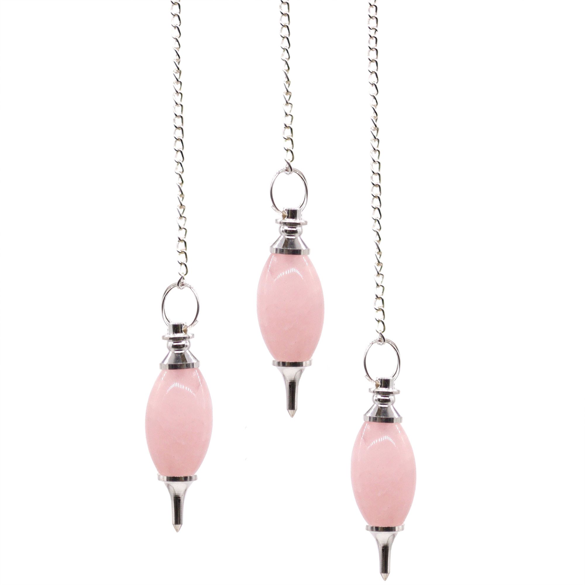 bG9jYWw6Ly9tZWRpYS8xUS8yQy82MFIzMEMxRzZXUzMyQzFRLzY3OTcyYzczLmpwZWc.jpg Lingam Shaped Gemstone Pendulum - Rose Quartz