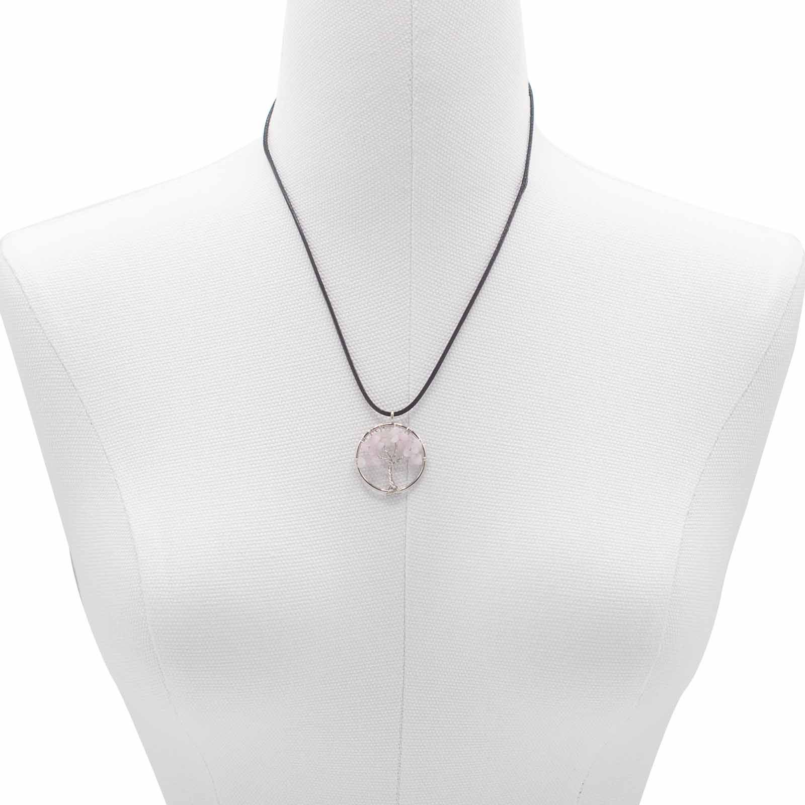 bG9jYWw6Ly9tZWRpYS8xUS9DRC82MFIzMEMxRzZSV0tDRDFRL2VmNjVkMTdhLmpwZWc.jpg Tree of Life Pendant - Rose Quartz - Image 2