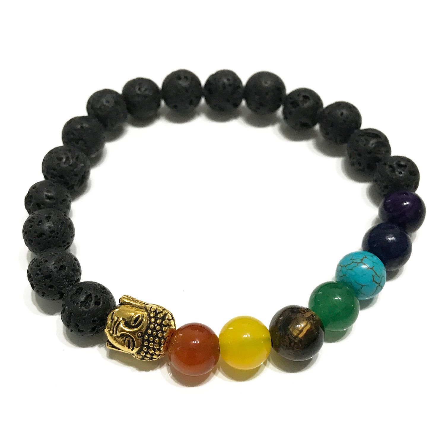 bG9jYWw6Ly9tZWRpYS8xUS9HRS82MFIzMEMxRzZNVDNHRTFRL2RmMmYyMjUyLmpwZWc.jpg Lava Stone Bracelet - Buddha Chakra