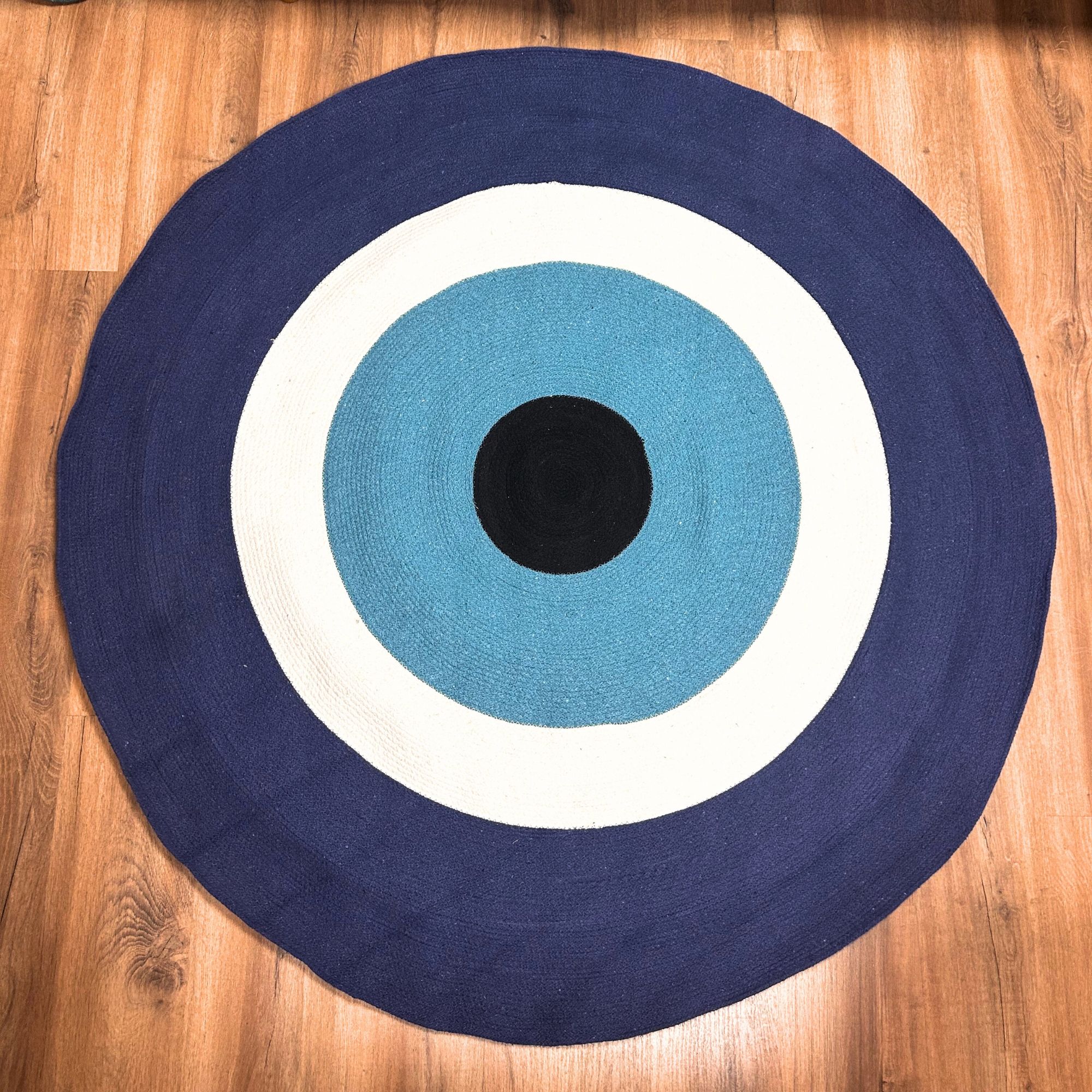 bG9jYWw6Ly9tZWRpYS8xUi84Qy82MFIzMEMxRzZXVDM4QzFSL2NhZDI4YTExLmpwZWc.jpg Cotton Rope Evil Eye Rug - Image 4