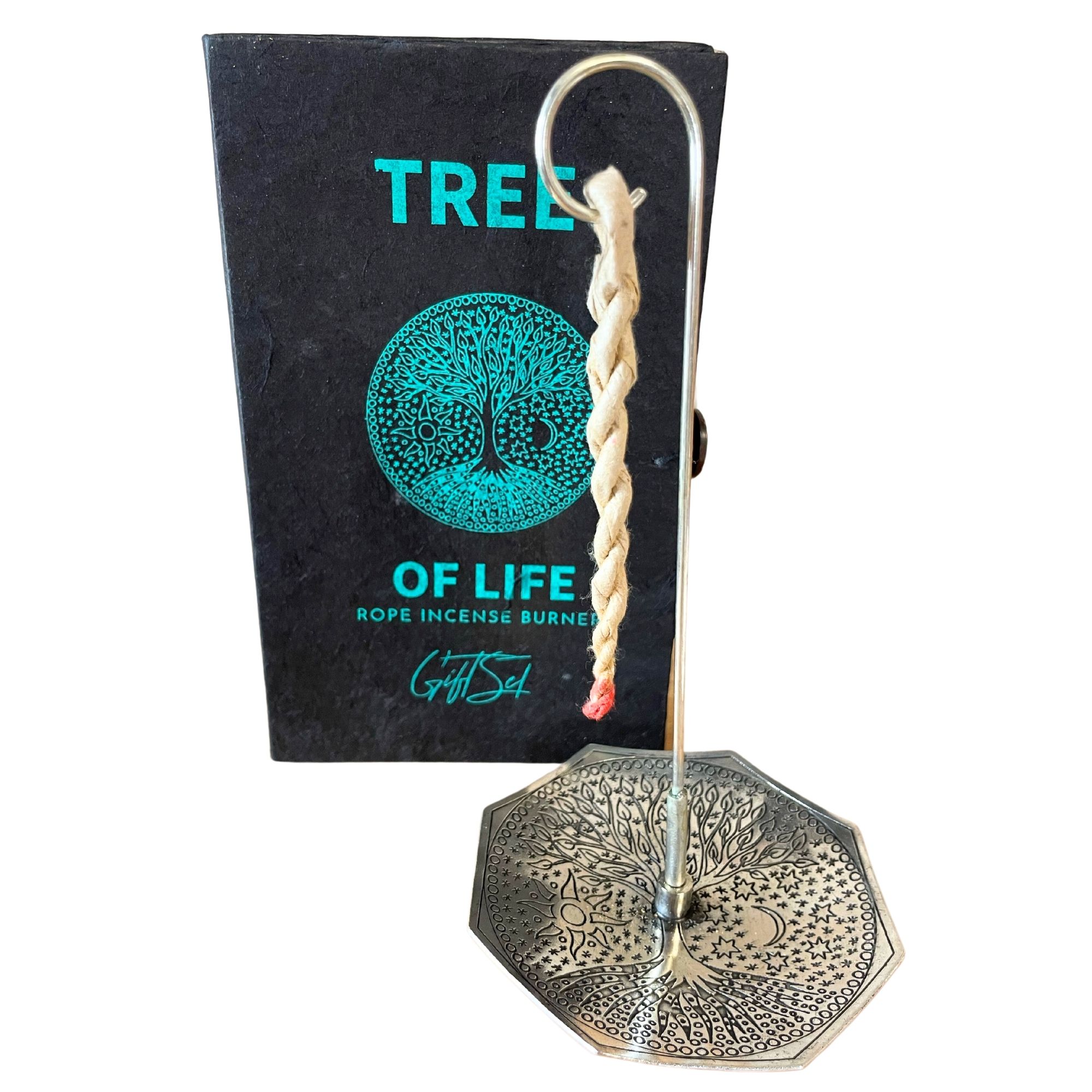 bG9jYWw6Ly9tZWRpYS8xUi8wQy82MFIzMEMxRzZXUkswQzFSL2MwOWRkZTJiLmpwZWc.jpg Rope Incense and Silver Plated Holder Set - Tree of Life