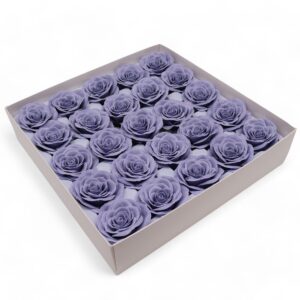 Flores de Sabão Artesanal Grandes (7 Camadas) Rosas Vintage - Azul Maço