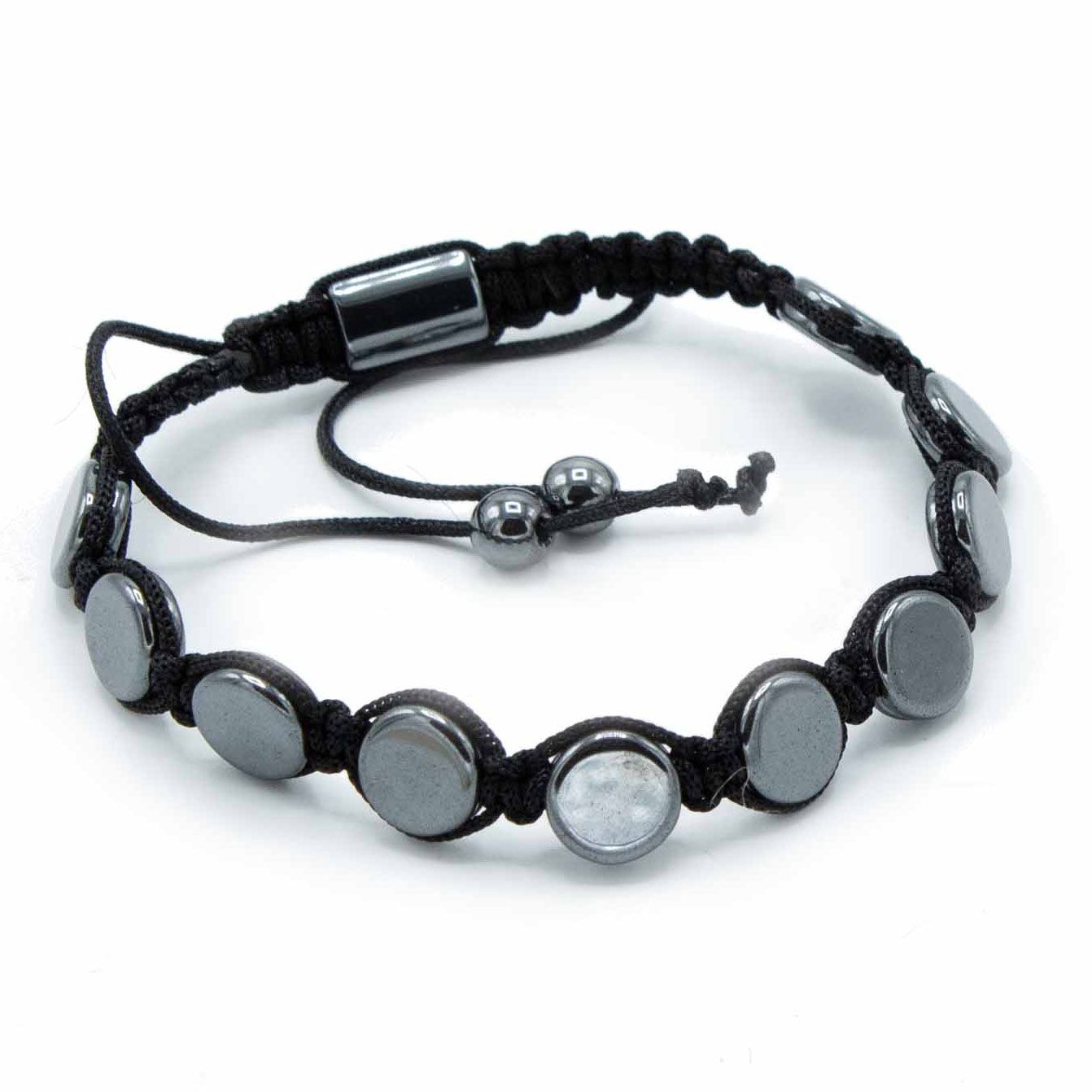 bG9jYWw6Ly9tZWRpYS8xUi9BRS82MFIzMEMxRzZSVktBRTFSLzg2ZWFjMGEwLmpwZWc.jpg Magnetic Hematite Shamballa Bracelet - Round Flats
