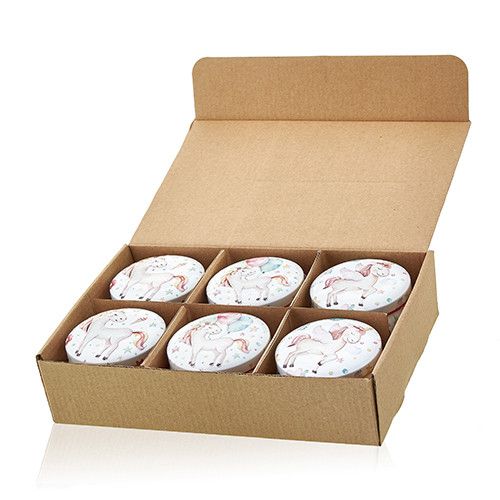 bG9jYWw6Ly9tZWRpYS8xUi9DQy82MFIzMEMxRzZNVjNDQzFSL2NkMDU1ZWFlLmpwZWc.jpg Art Tin Candle - Assorted Design - Unicorns - Moonstone - Image 14