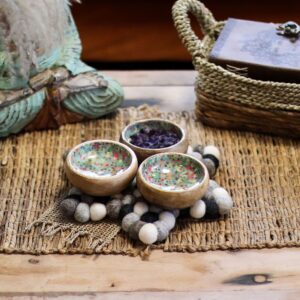 Felt Ball Star Centre Mat - Multi Grey Colour