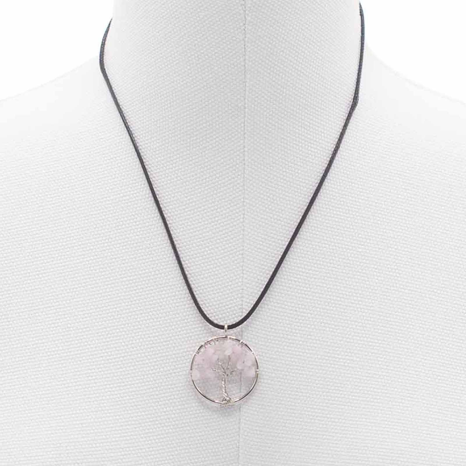 bG9jYWw6Ly9tZWRpYS8xUi9DRC82MFIzMEMxRzZSV0tDRDFSL2JlYTNlZGFjLmpwZWc.jpg Tree of Life Pendant - Rose Quartz - Image 3