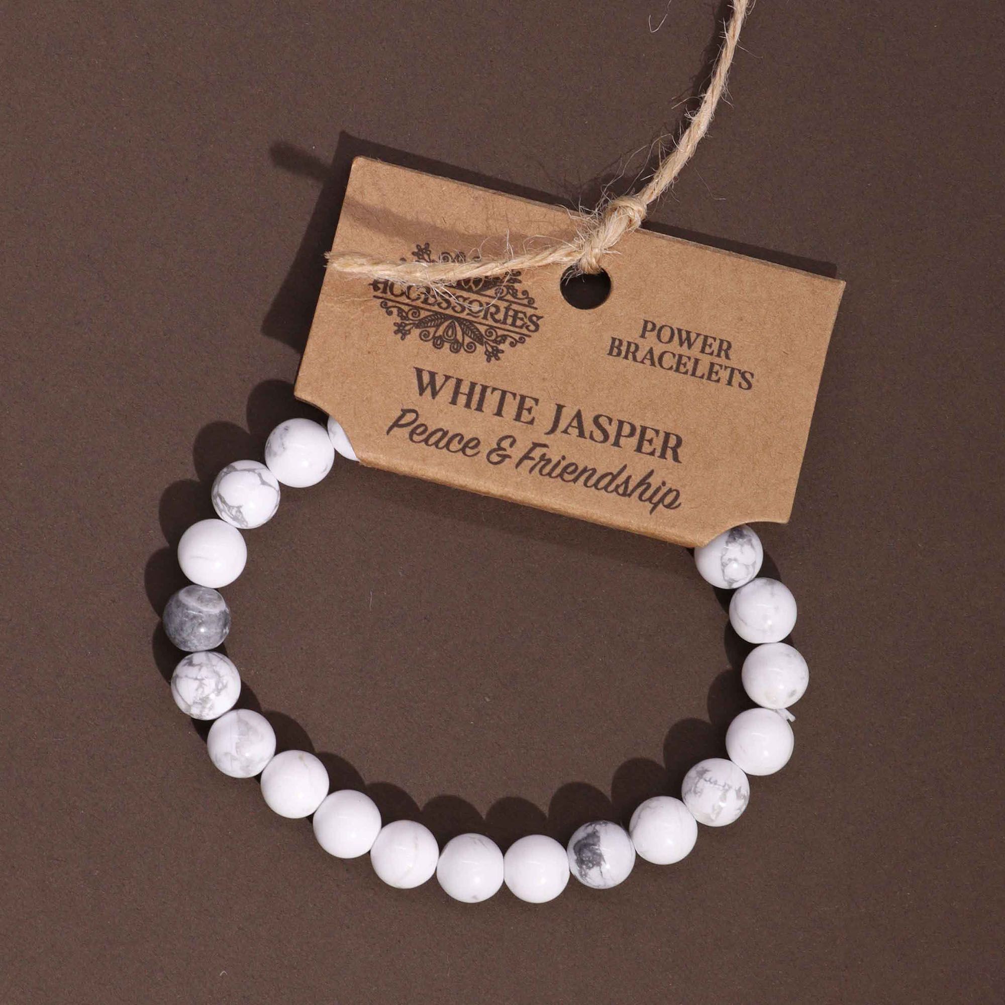 bG9jYWw6Ly9tZWRpYS8xUi9HQy82MFIzMEMxRzZHVktHQzFSLzg5ZWFhOTM5LmpwZWc.jpg Power Bracelet - White Jasper - Image 3