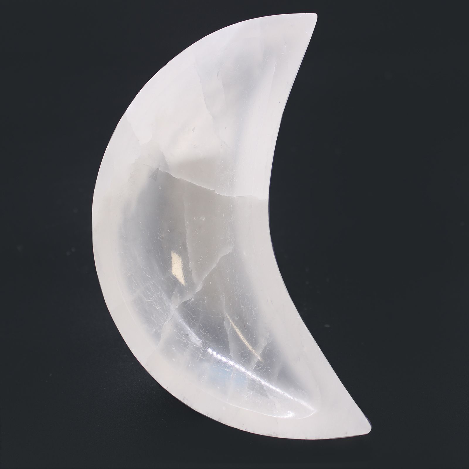 bG9jYWw6Ly9tZWRpYS8xUy8wQy82MFIzMEMxRzZSVjMwQzFTL2NhNmU4ZjJmLmpwZWc.jpg Selenite Moon Bowl - 15cm - Image 2