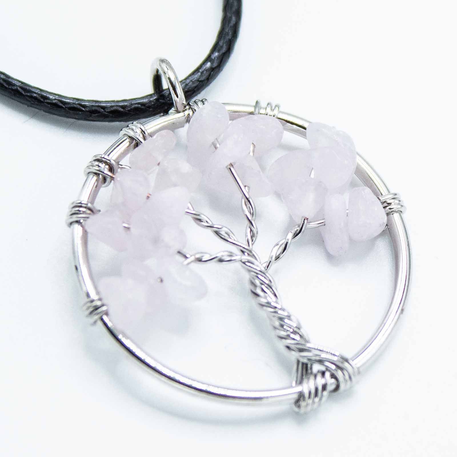 bG9jYWw6Ly9tZWRpYS8xUy9DRC82MFIzMEMxRzZSV0tDRDFTLzc1ZjA3MDkzLmpwZWc.jpg Tree of Life Pendant - Rose Quartz - Image 4