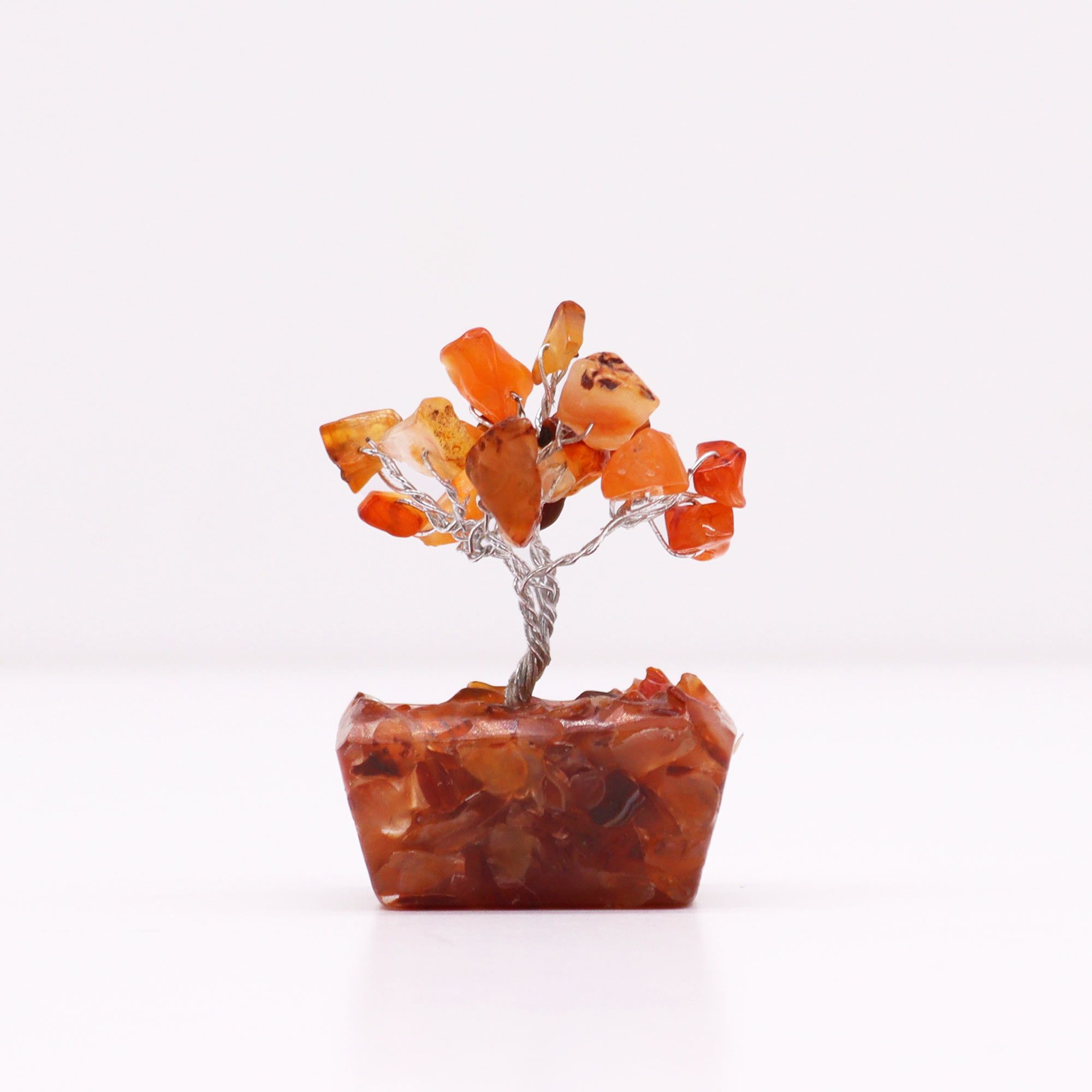 bG9jYWw6Ly9tZWRpYS8xUy9FRC82MFIzMEMxRzZXUjNFRDFTL2IxYzYwNzM5LmpwZWc.jpg Mini Gemstone Tree On Orgonite Base - Carnelian (15 stones) - Image 5