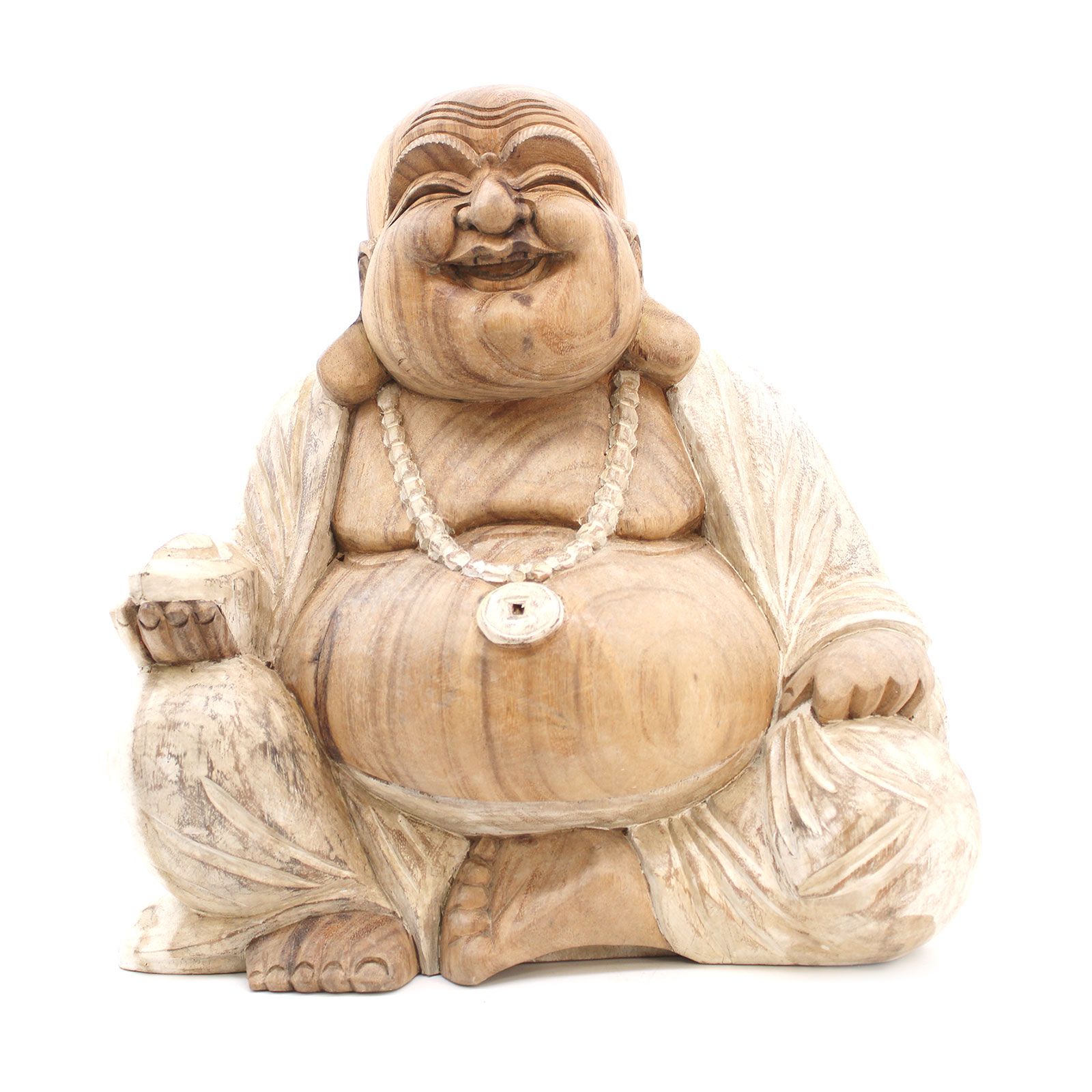 bG9jYWw6Ly9tZWRpYS9IRy9FQy82MFIzMEMxRzZSVDNFQ0hHLzI5MDRiMTU0LmpwZWc.jpg Happy Buddha - Whitewash 40cm