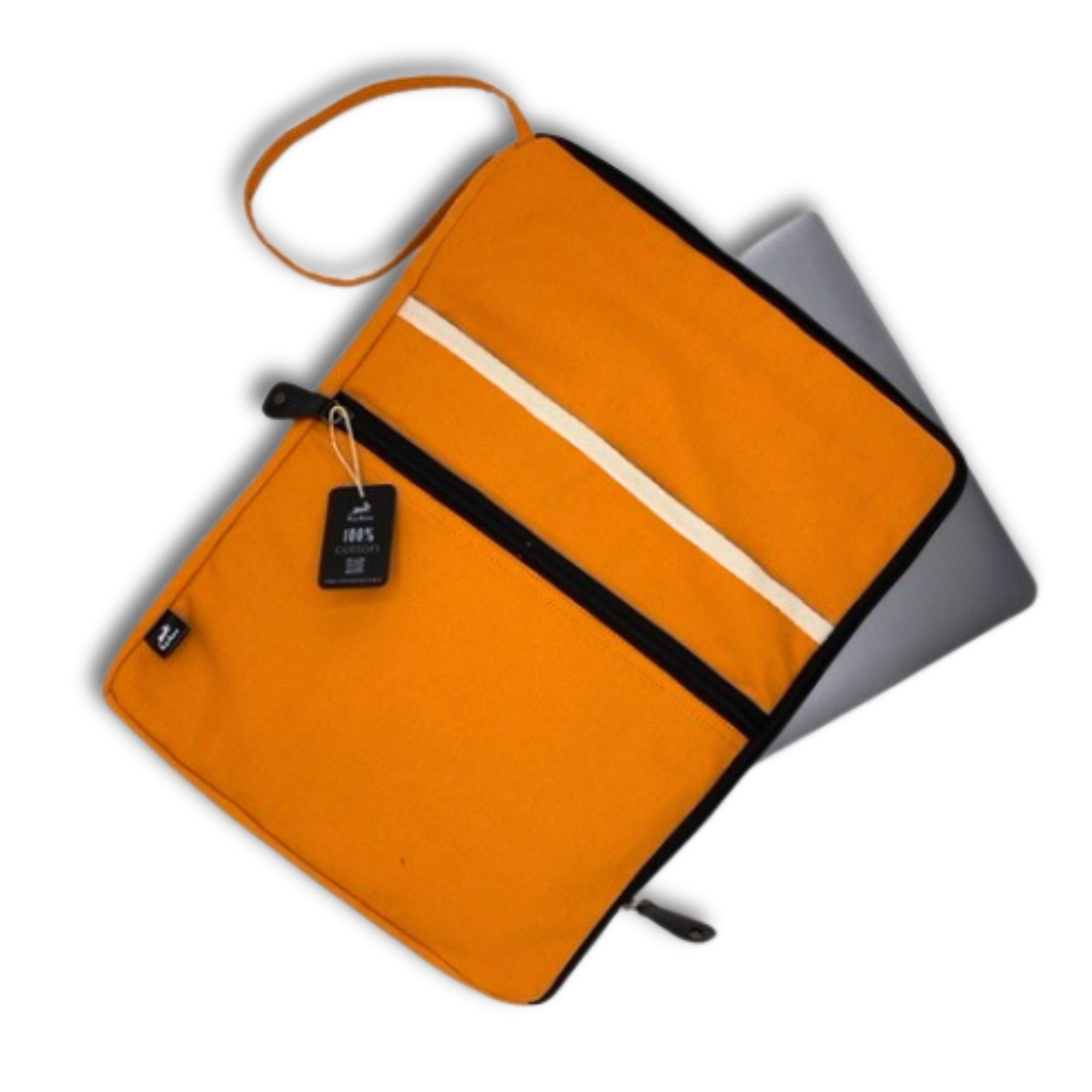 bG9jYWw6Ly9tZWRpYS9IRy9HRC82MFIzMEMxRzZXVDNHREhHLzg1OTg2MzIxLmpwZWc.jpg Canvas Large Laptop Pouch - Orange - Image 4