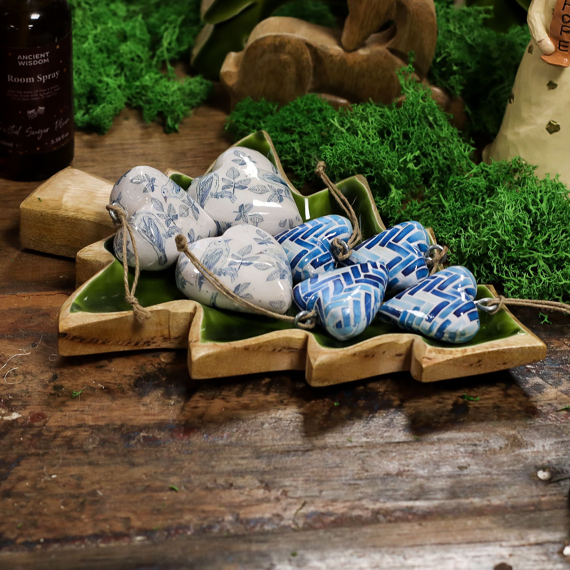 bG9jYWw6Ly9tZWRpYS9IRy9KRC82MFIzMEMxSjYwV0tKREhHLzc5YzlkZTE0LmpwZw.jpg Lost in the Forrest - Enamel Tree Wooden Bowl - 25x19cm - Image 7