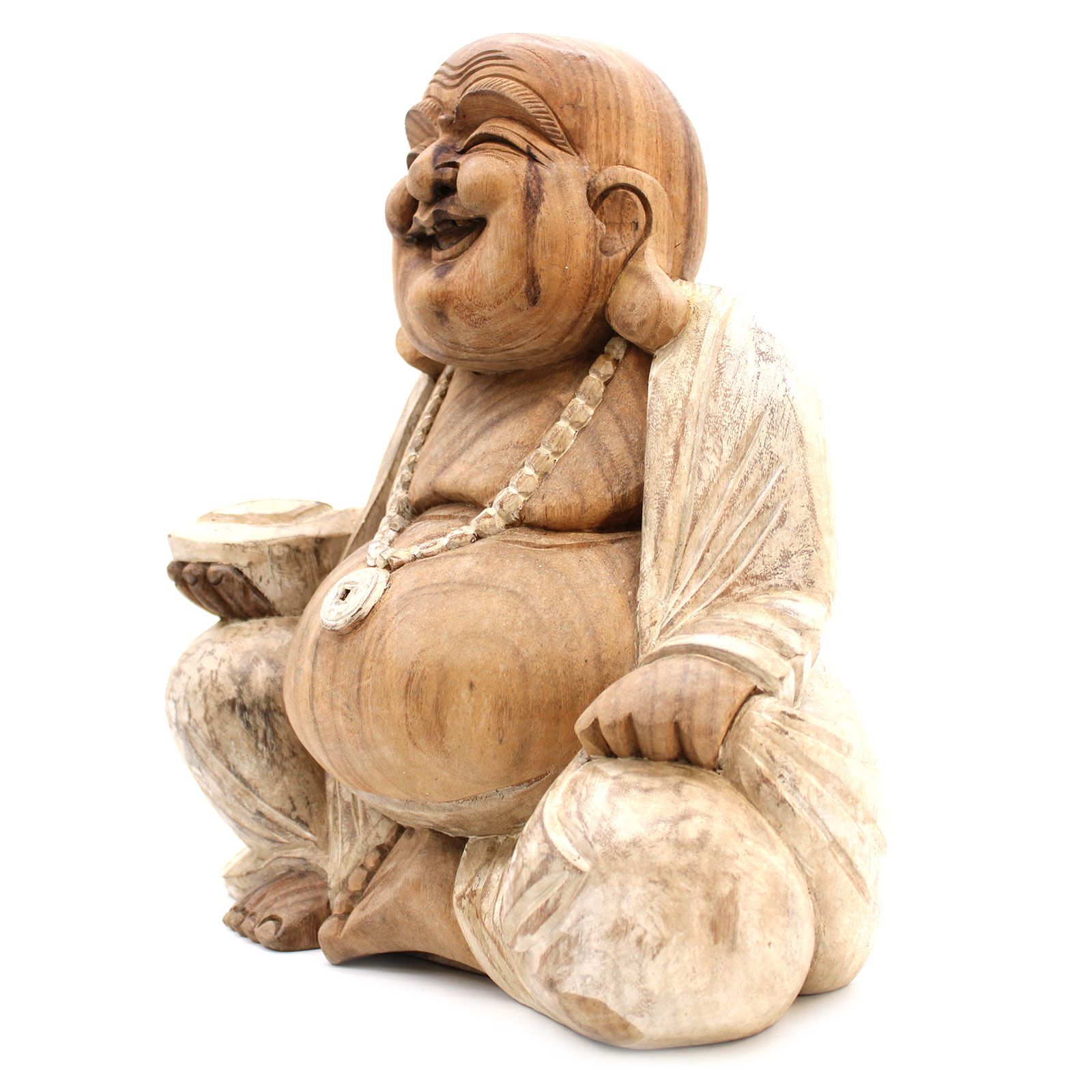 bG9jYWw6Ly9tZWRpYS9ISC9FQy82MFIzMEMxRzZSVDNFQ0hILzFlZDI3YTNiLmpwZWc.jpg Happy Buddha - Whitewash 40cm - Image 2