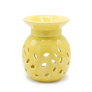 Floral Oil Burner -Yellow
