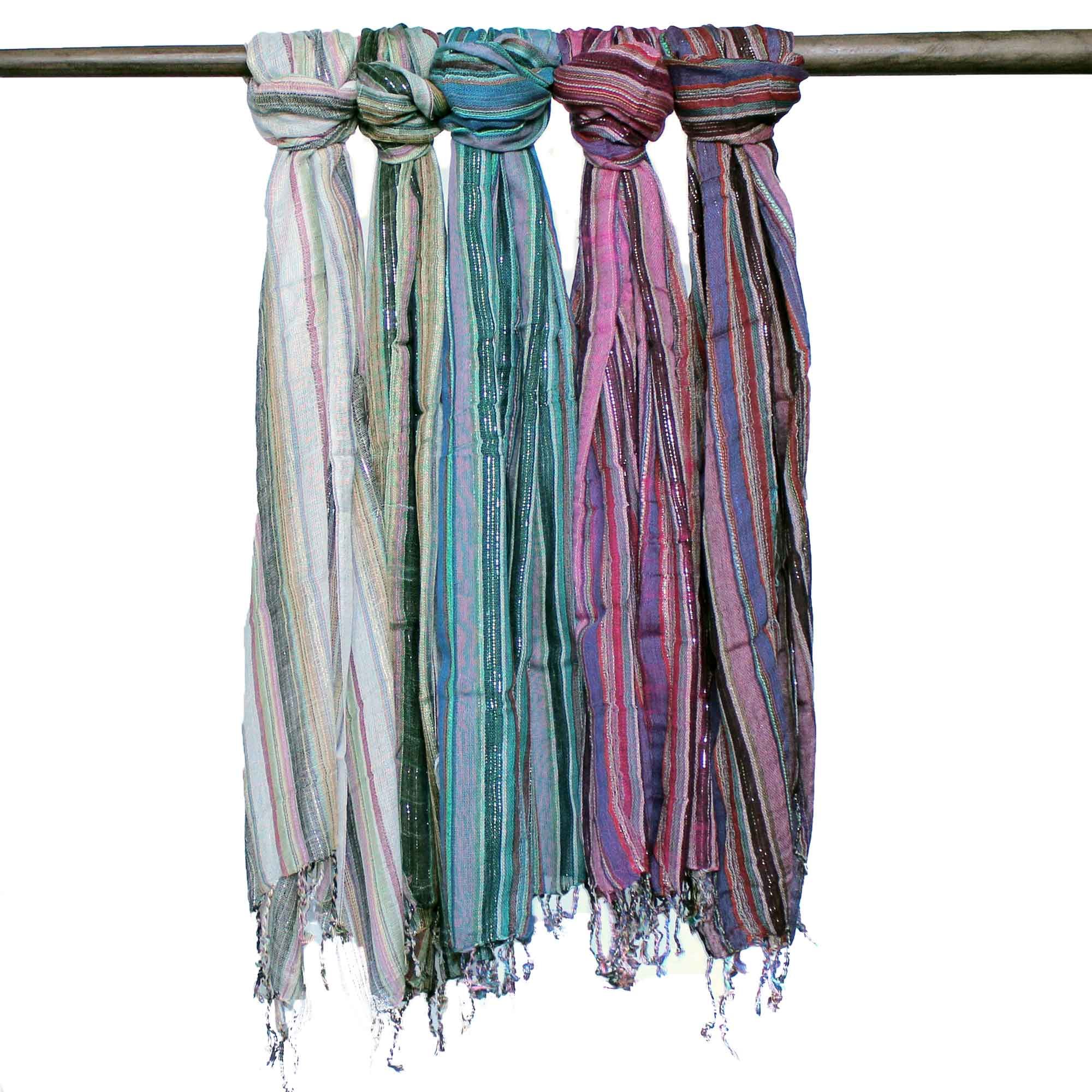 bG9jYWw6Ly9tZWRpYS9ITi82Qy82MFIzMEMxRzZXUjM2Q0hOL2NiY2MwMGNjLmpwZWc.jpg Indian Boho Scarves - 22x72cm - Random Colours With Gold Thread