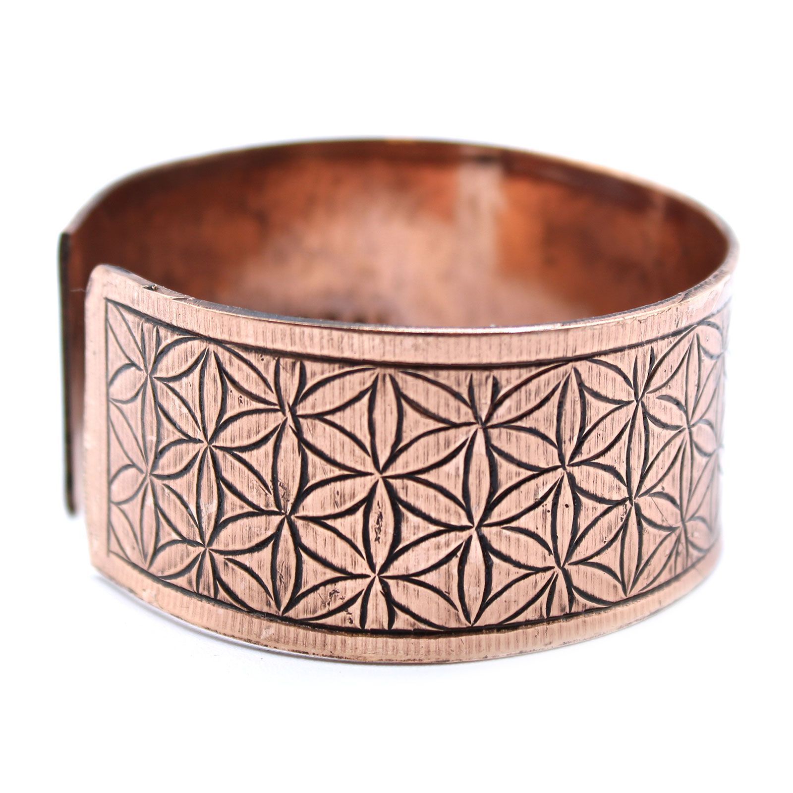 bG9jYWw6Ly9tZWRpYS9ITi84Qy82MFIzMEMxRzZSUjM4Q0hOLzFiN2QwOTk0LmpwZWc.jpg Copper Tibetan Bracelet - Flower of Life - Image 3
