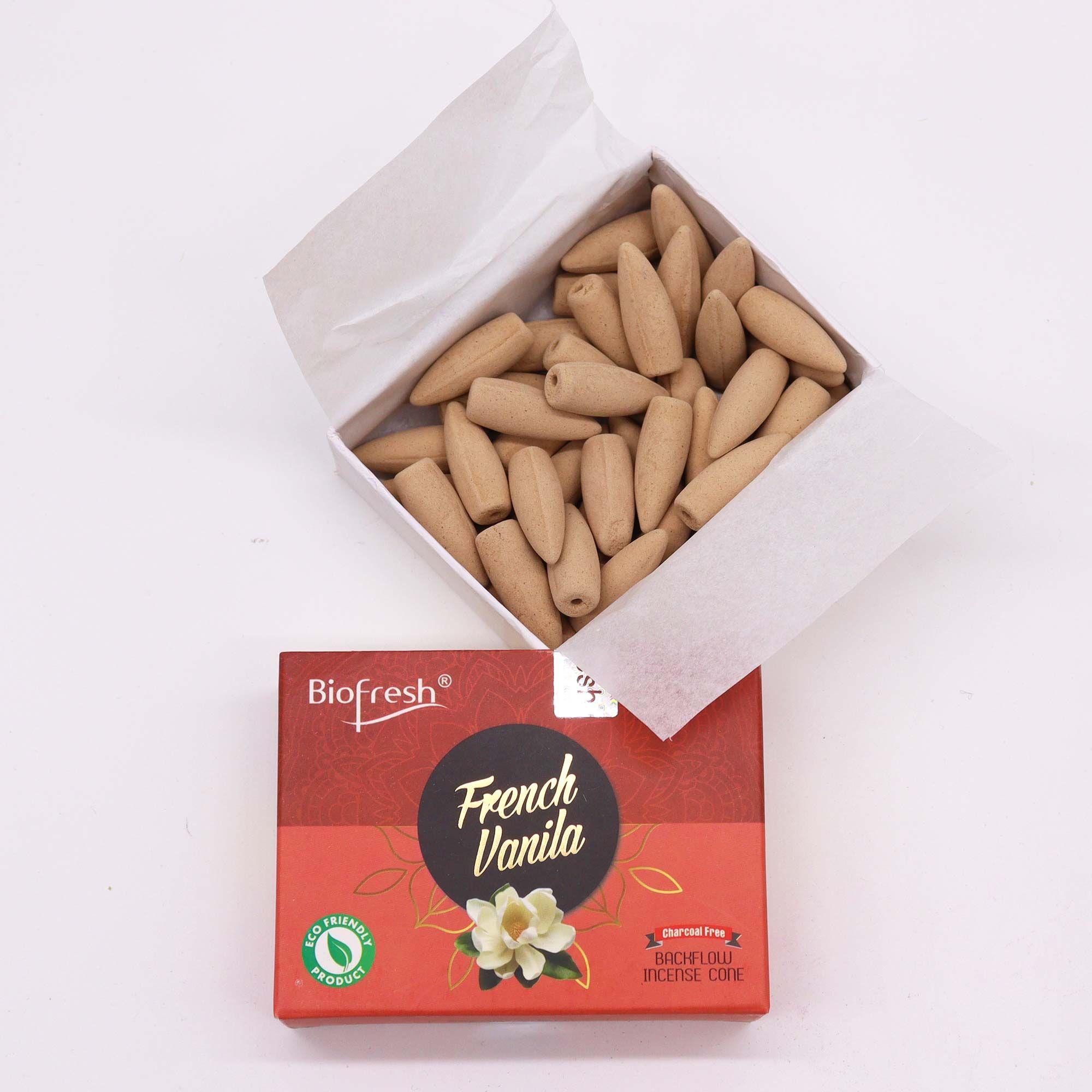 bG9jYWw6Ly9tZWRpYS9ITi9KQy82MFIzMEMxRzZXU0tKQ0hOLzhmYzY3ZmJhLmpwZWc.jpg Biofresh Backflow Incense Cones - French Vanilla - Image 2