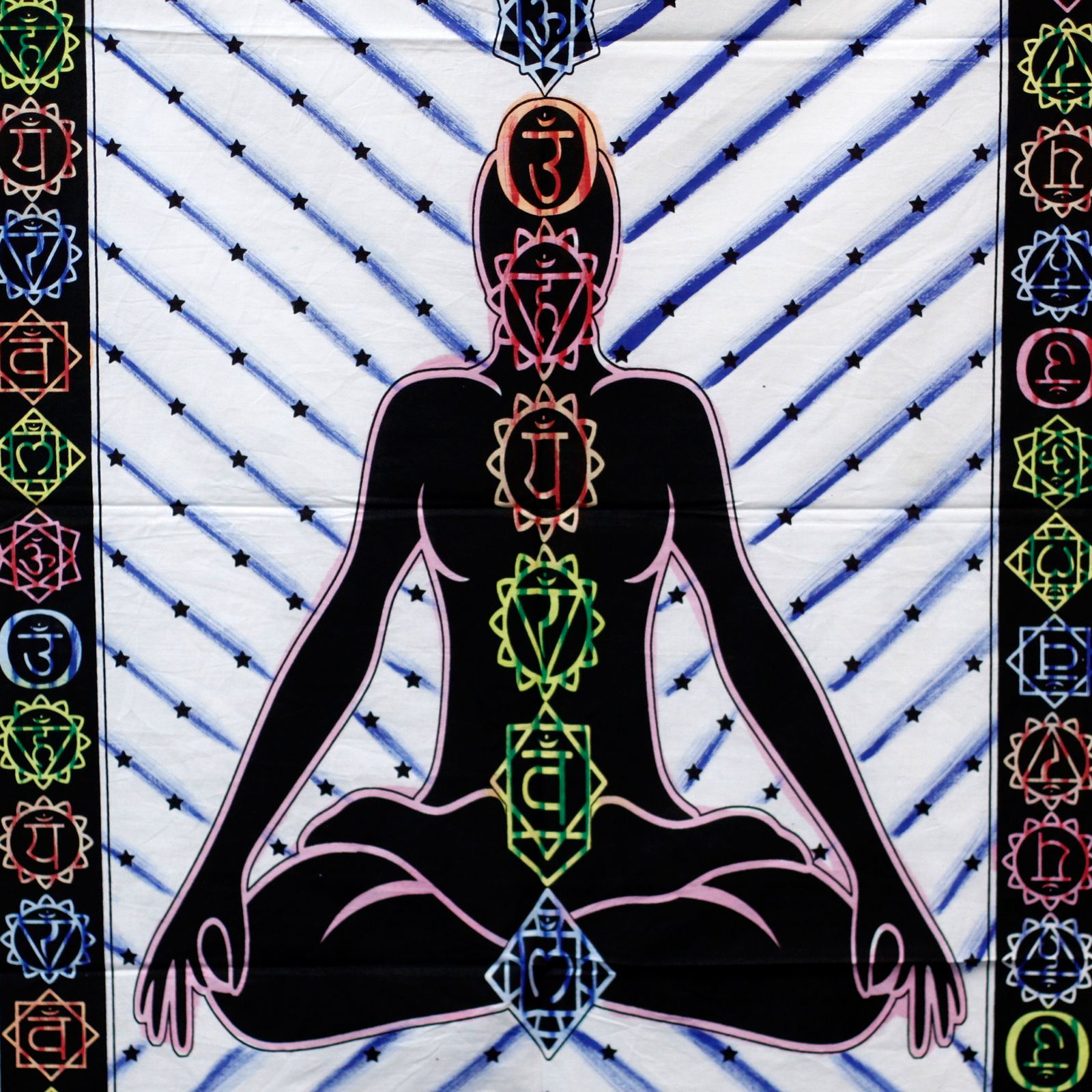 bG9jYWw6Ly9tZWRpYS9IUS80RC82MFIzMEMxRzZNVzM0REhRLzczZTI1ODBmLmpwZWc.jpg Handbrushed Cotton Wall Art - Chakra Buddha - Image 2