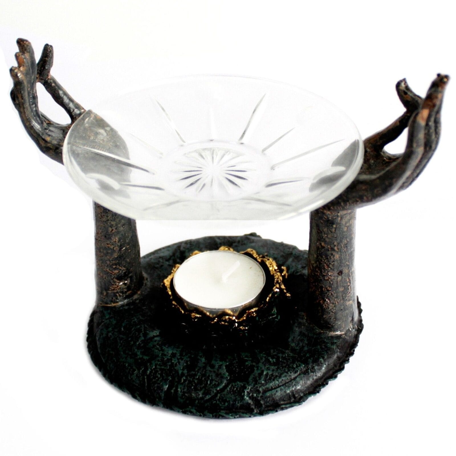 bG9jYWw6Ly9tZWRpYS9IUS8wQy82MFIzMEMxRzZNUzMwQ0hRLzIyOTczNjI4LmpwZWc.jpg Antique Buddha - Om Hands Oil Burner