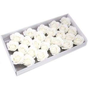Flores Artesanas de sabão deco grande - branco