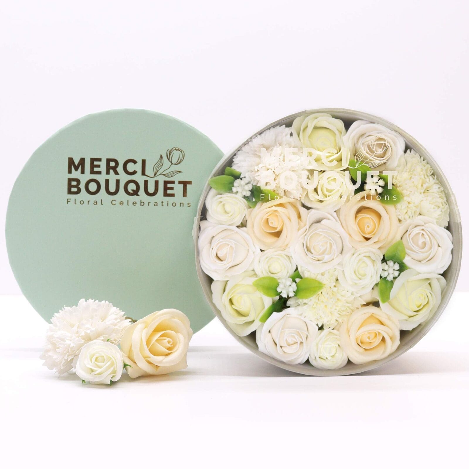 bG9jYWw6Ly9tZWRpYS9IUy82RC82MFIzMEMxRzZSV0s2REhTL2FiNThlMTFkLmpwZWc.jpg Round Box - Wedding Blessings - White & Ivory - Image 2