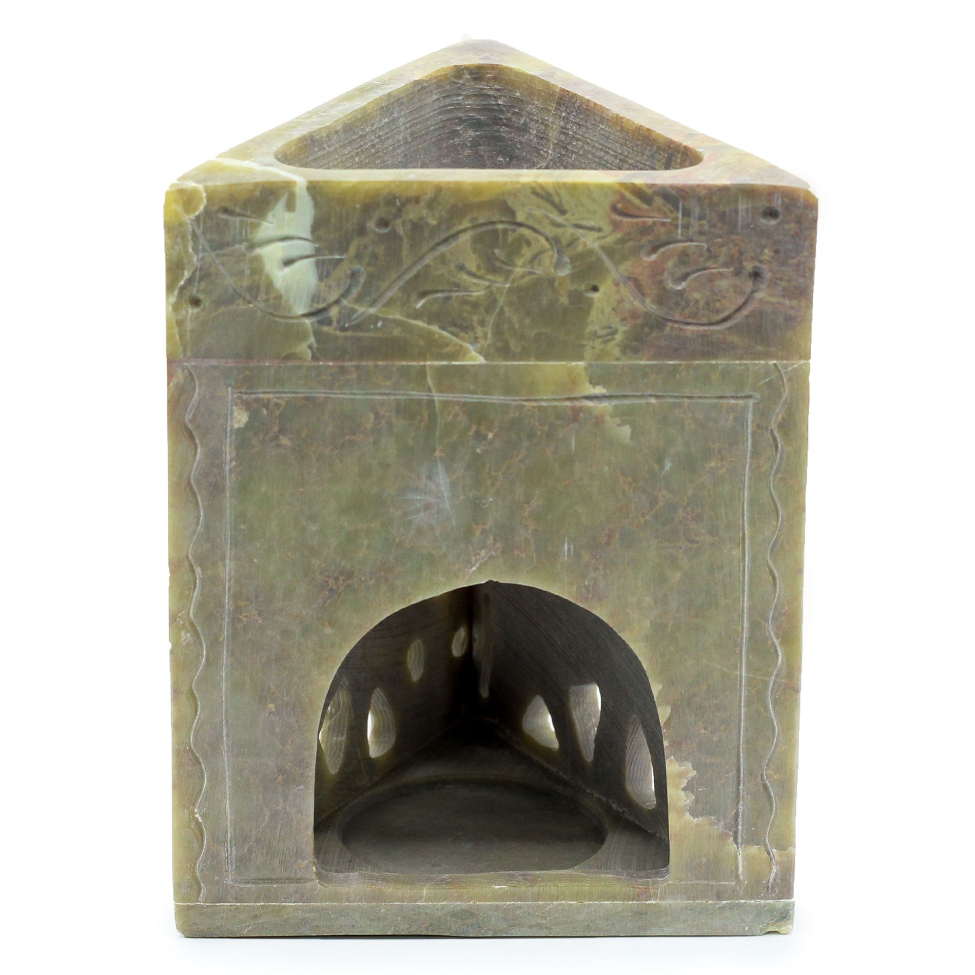 bG9jYWw6Ly9tZWRpYS9TRy84Qy82MFIzMEMxRzZXVDM4Q1NHL2Y5YThkMmU1LmpwZWc.jpg Triangle Soapstone Oil Burner 11x9cm - Elephant - Image 2