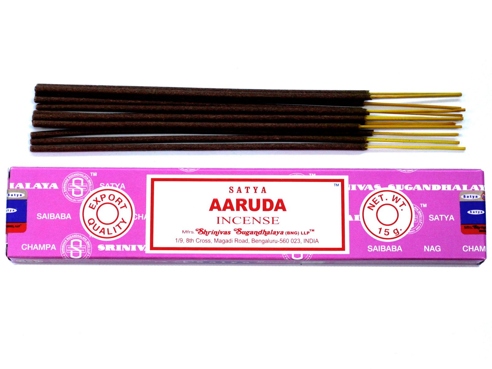 bG9jYWw6Ly9tZWRpYS9TSC8wRC82MFIzMEMxRzZNVDMwRFNILzNhMjYyZTY1LmpwZWc.jpg Satya Incense 15gm - Aaruda