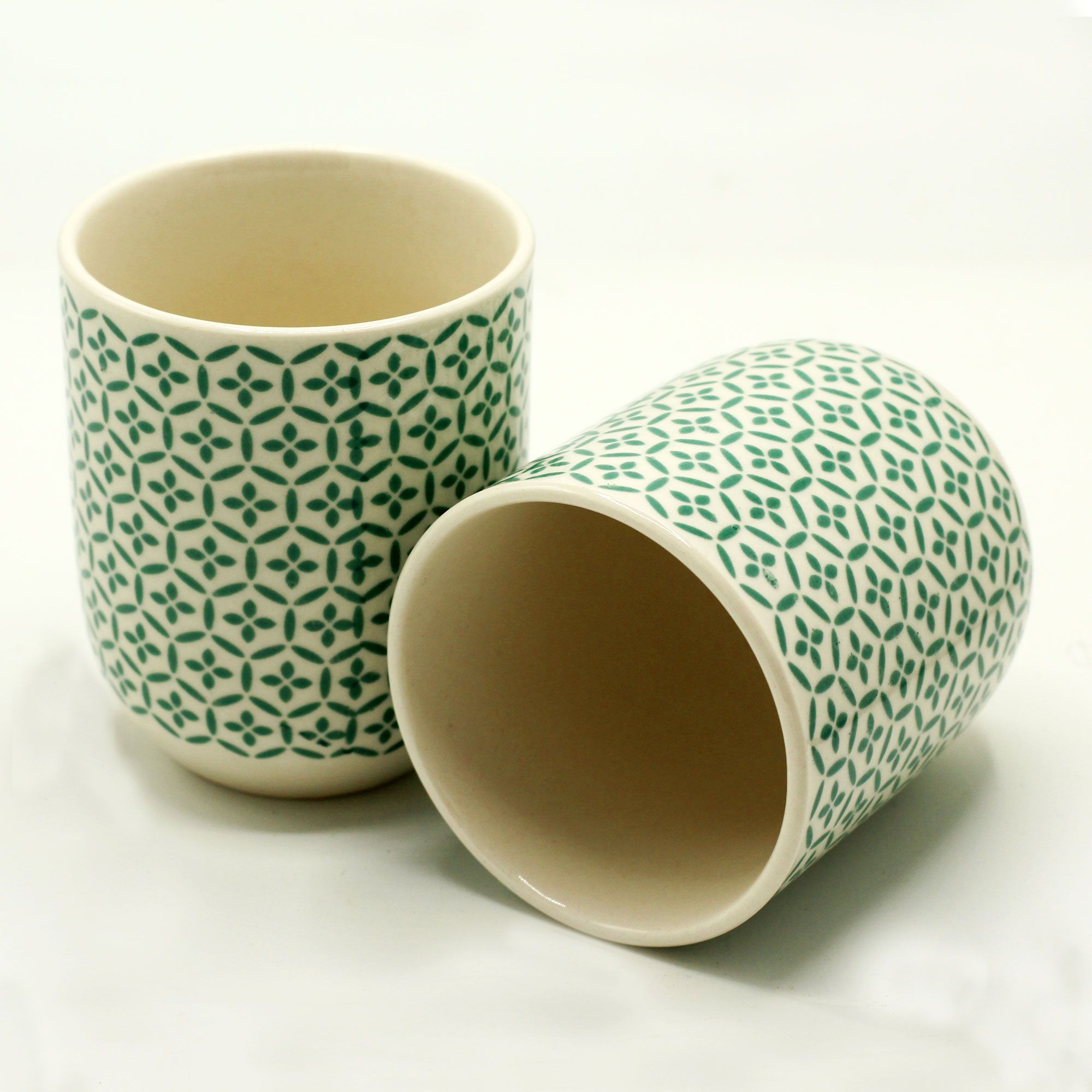 bG9jYWw6Ly9tZWRpYS9TSi9DRC82MFIzMEMxRzZXUktDRFNKLzljNmU4YTE0LmpwZWc.jpg Herbal Tea Cups - Green Mosiac - Image 2