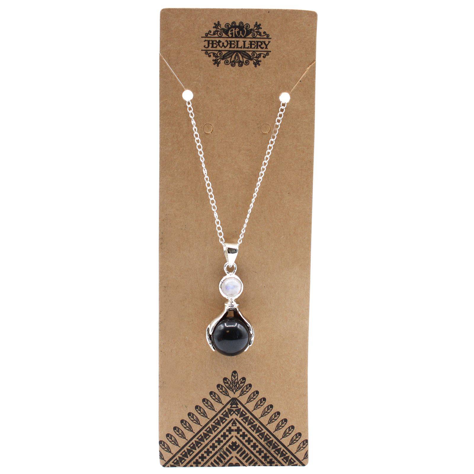 bG9jYWw6Ly9tZWRpYS9TSi9KRC82MFIzMEMxRzZSUktKRFNKL2VmODkxMWQ3LmpwZWc.jpg Gemstone Healing Hands Pendant - Black Agate - Image 2