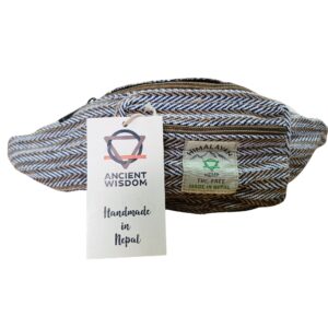 Cotton Hemp Style Belt (or Fanny) Bag - Blue
