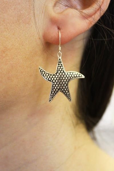 bG9jYWw6Ly9tZWRpYS9TTS80Qy82MFIzMEMxRzZDVks0Q1NNLzc4NDM2Y2FlLmpwZWc-2.jpg Silver Earrings - Star Fish - Image 3