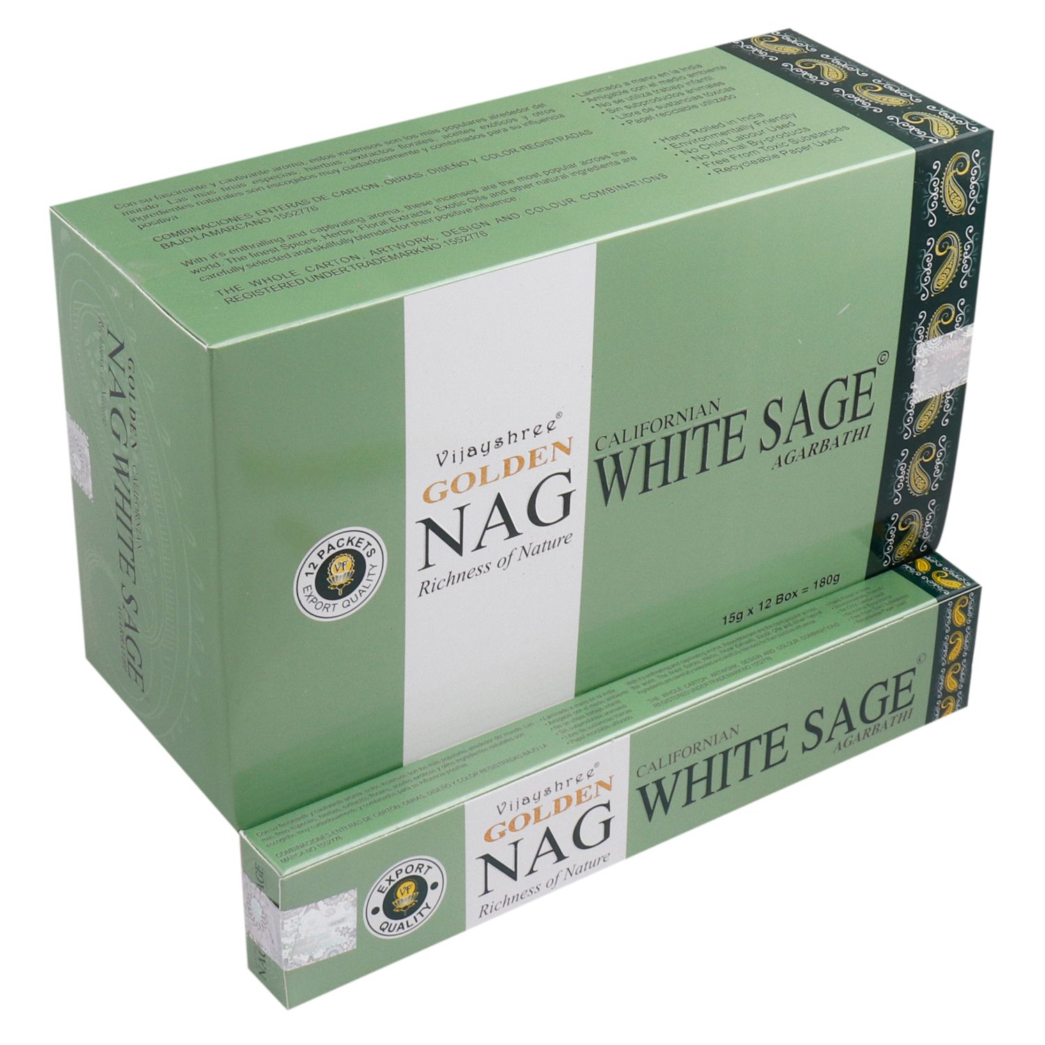 bG9jYWw6Ly9tZWRpYS9TTS8yQy82MFIzMEMxRzZSUjMyQ1NNL2Q3N2E3ZjFkLmpwZWc.jpg 15g Golden Nag - White Sage Incense