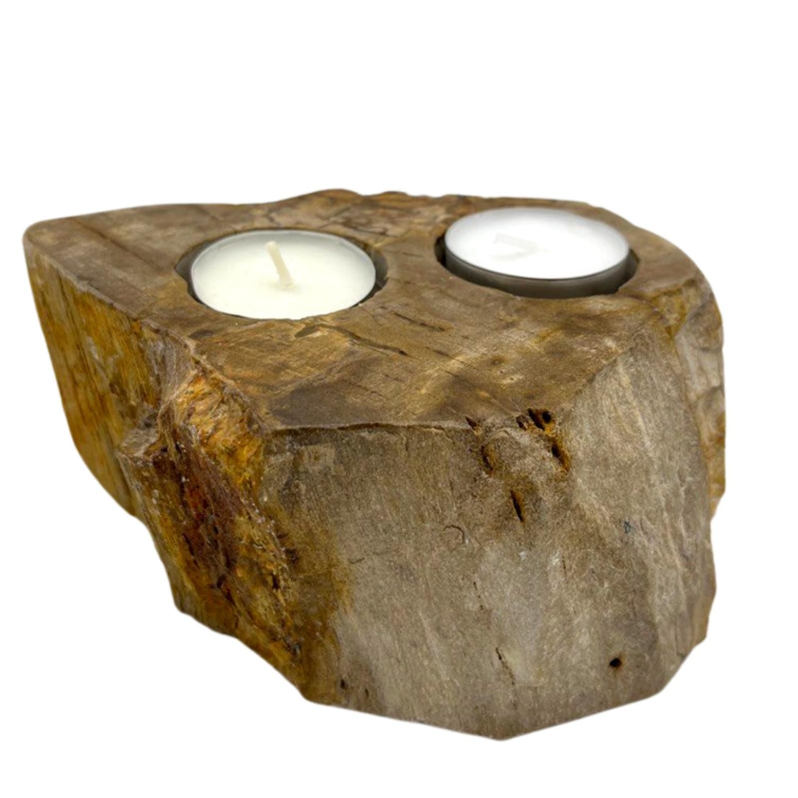 bG9jYWw6Ly9tZWRpYS9TTS9FRC82MFIzMEMxRzZSVjNFRFNNLzRkNmIzOGRmLmpwZWc.jpg Petrified Wood Candle Holder - Double