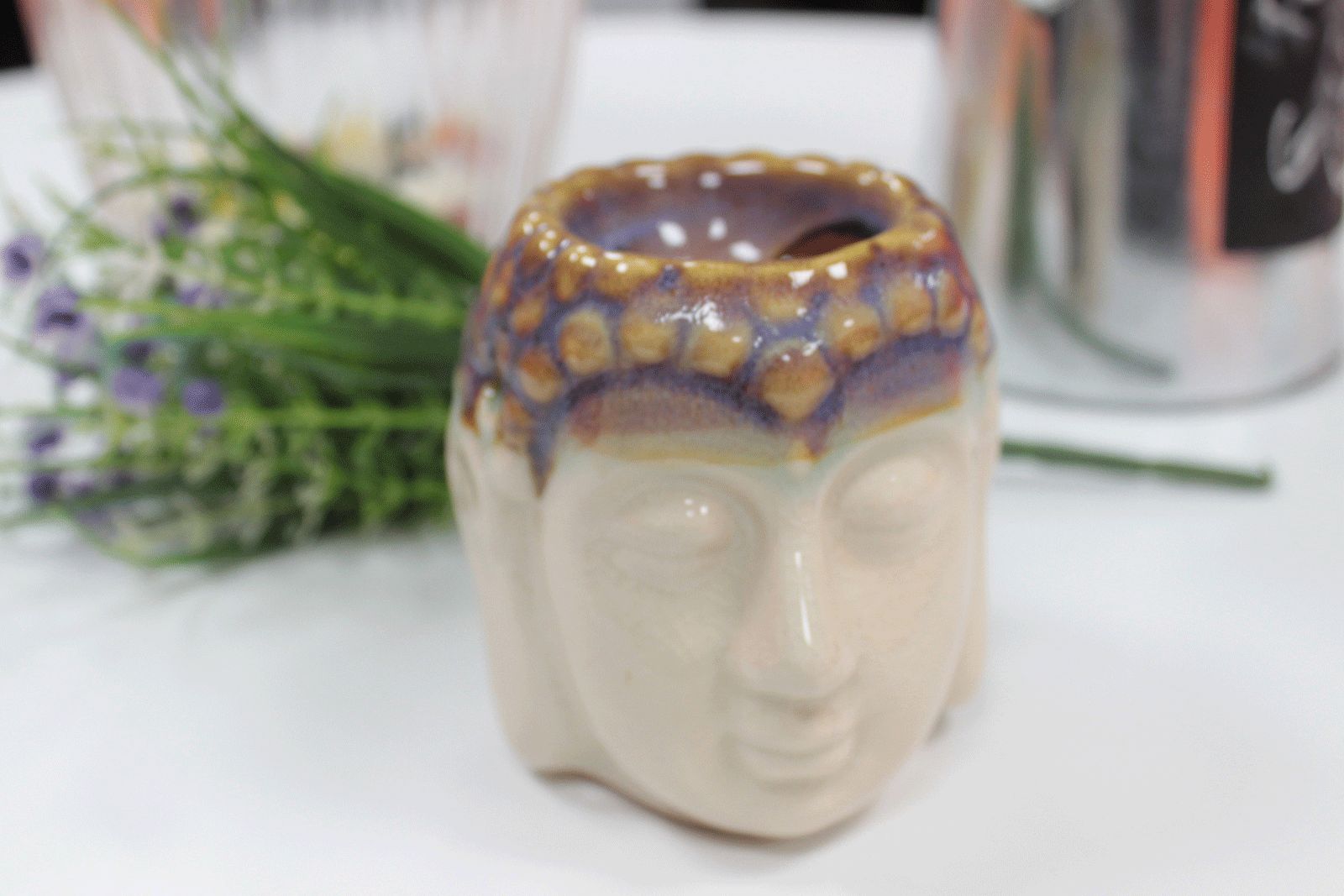 bG9jYWw6Ly9tZWRpYS9TTi9DRC82MFIzMEMxRzZHVktDRFNOL2MwNmUzMjg1LnBuZw.jpg Buddha Oil Burner - Ivory & Mint - Image 3