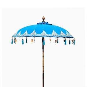 Bali Patio Parasol - Cotton - Turquoise Decor - 2m