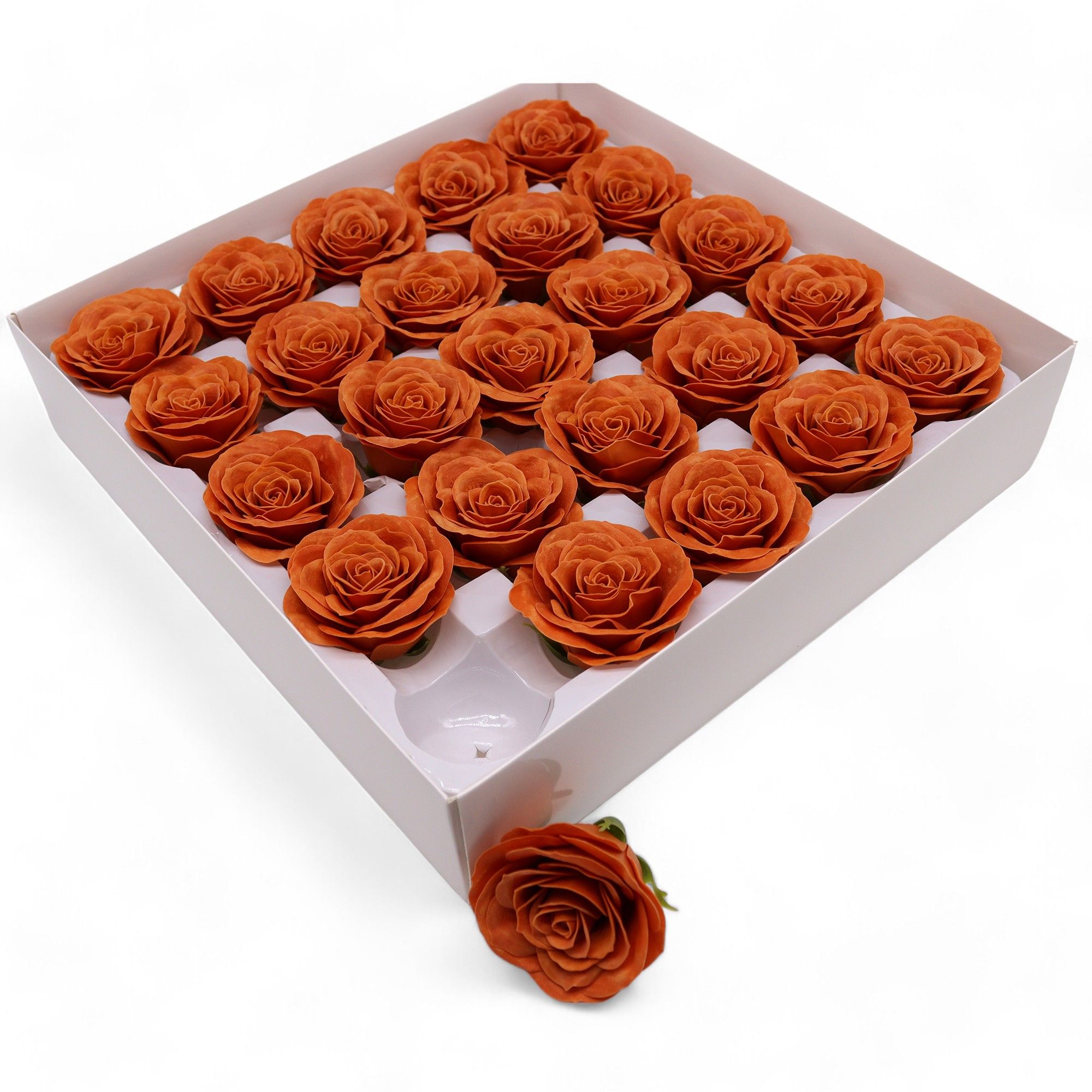 bG9jYWw6Ly9tZWRpYS9TUi8wRC82MFIzMEMxRzZXU0swRFNSLzJlOTUyZmU4LmpwZWc-1.jpg Flores de Sabão Artesanal Grandes (7 Camadas) Rosas Vintage - Laranja Java - Image 2